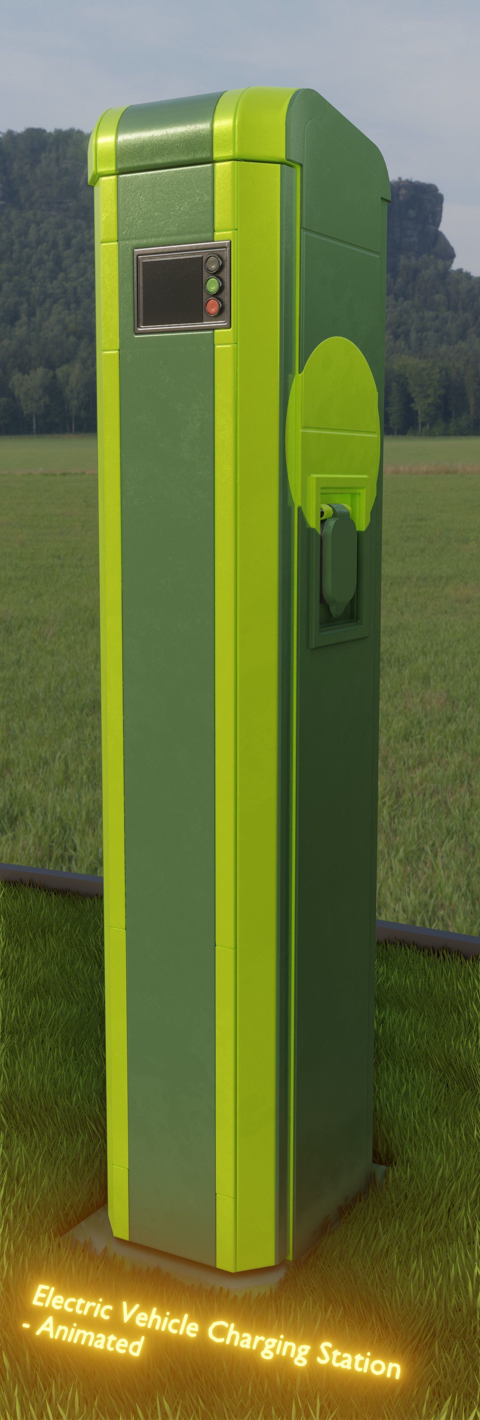 Charging Station Version 2 Low-poly 3D model_3