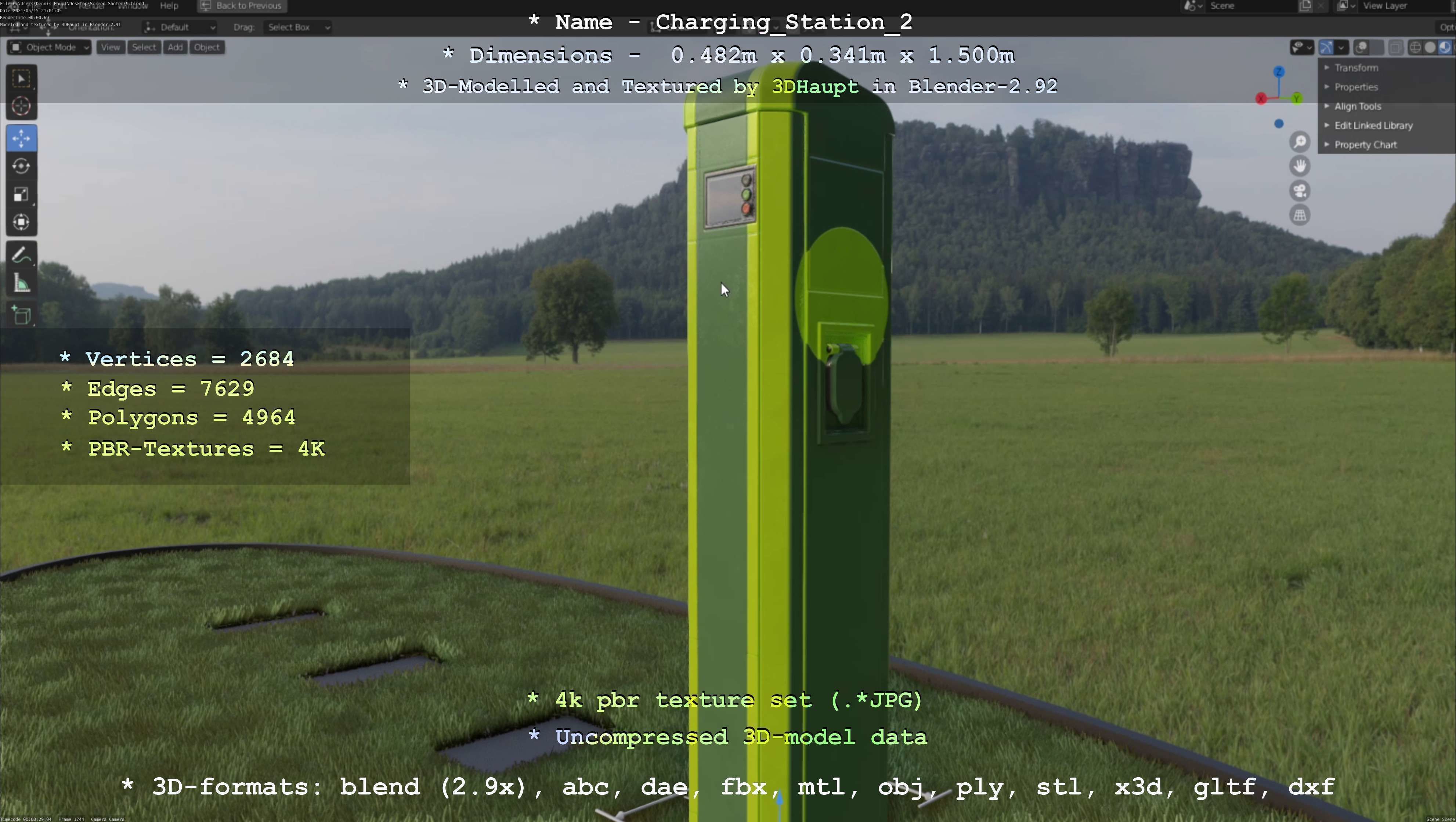 Charging Station Version 2 Low-poly 3D model_104