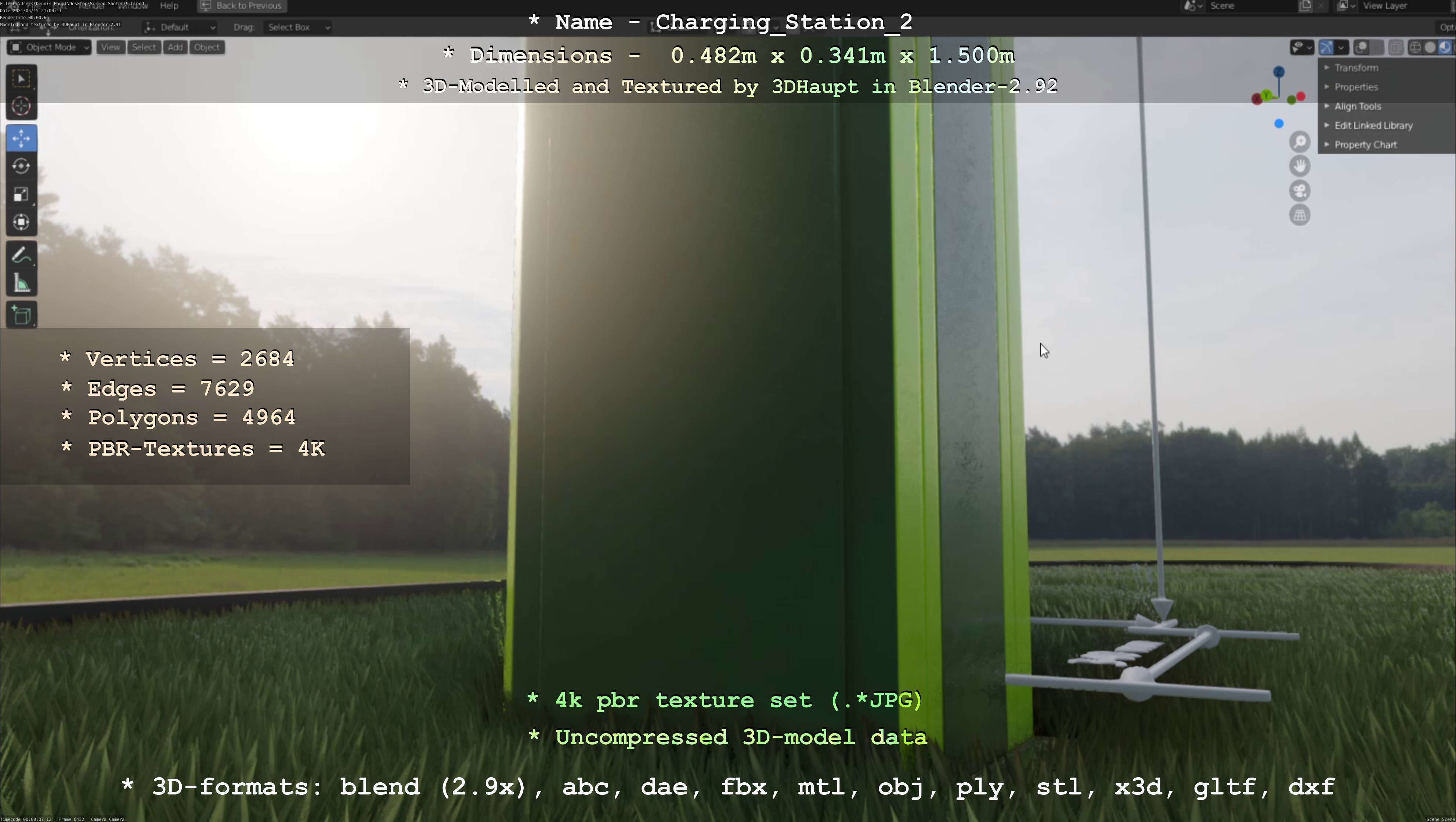 Charging Station Version 2 Low-poly 3D model_6