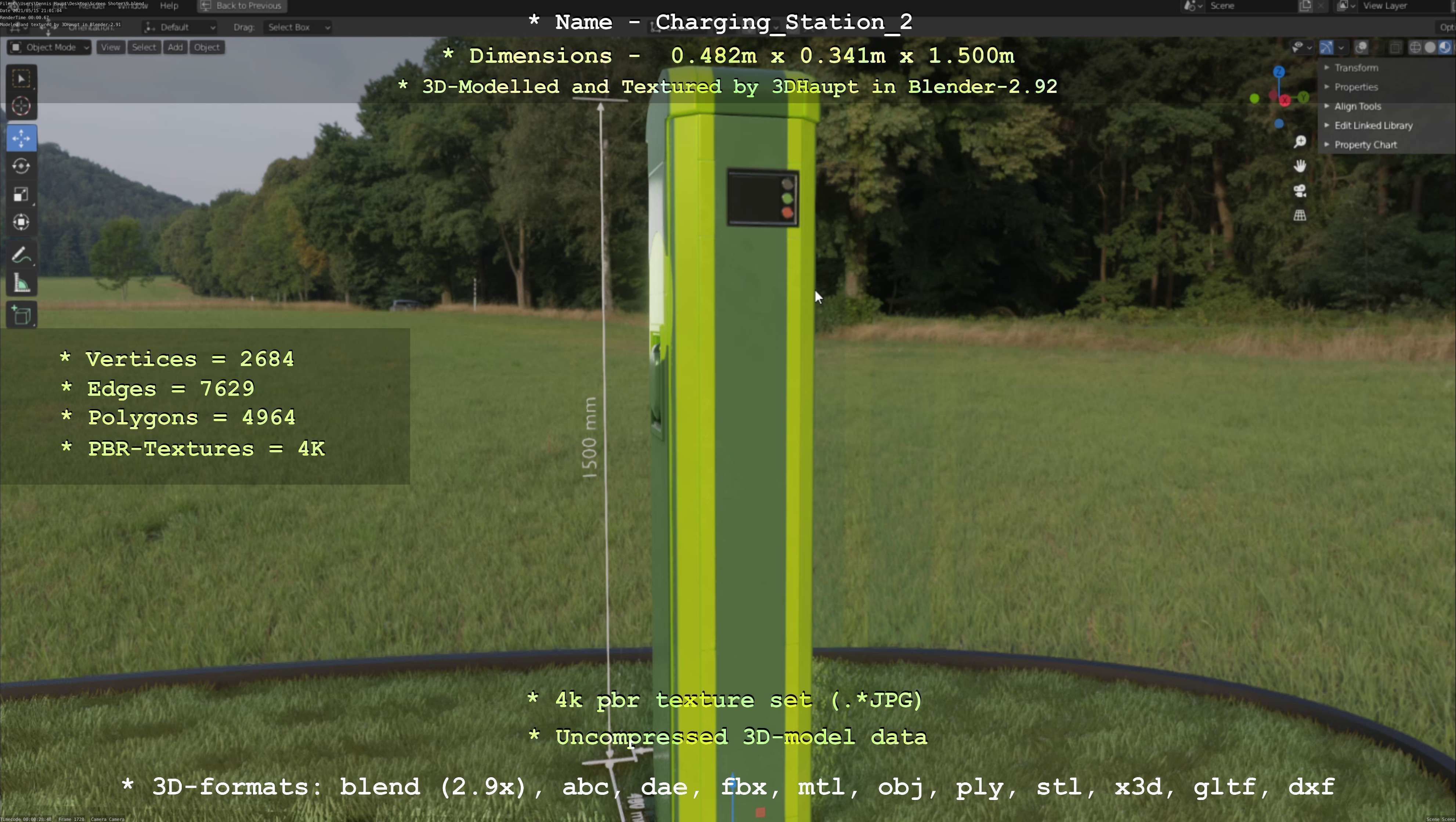 Charging Station Version 2 Low-poly 3D model_102