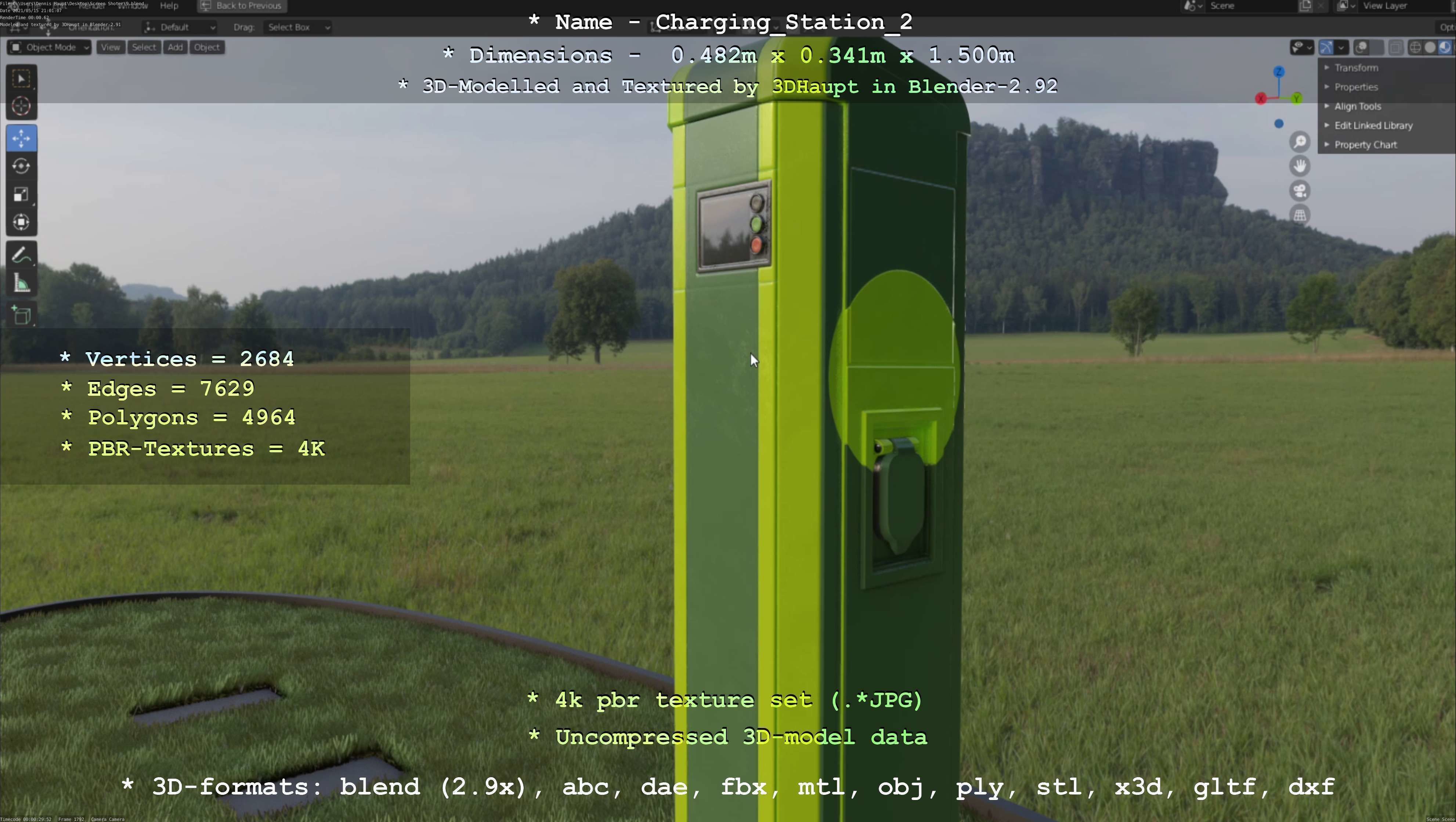 Charging Station Version 2 Low-poly 3D model_107
