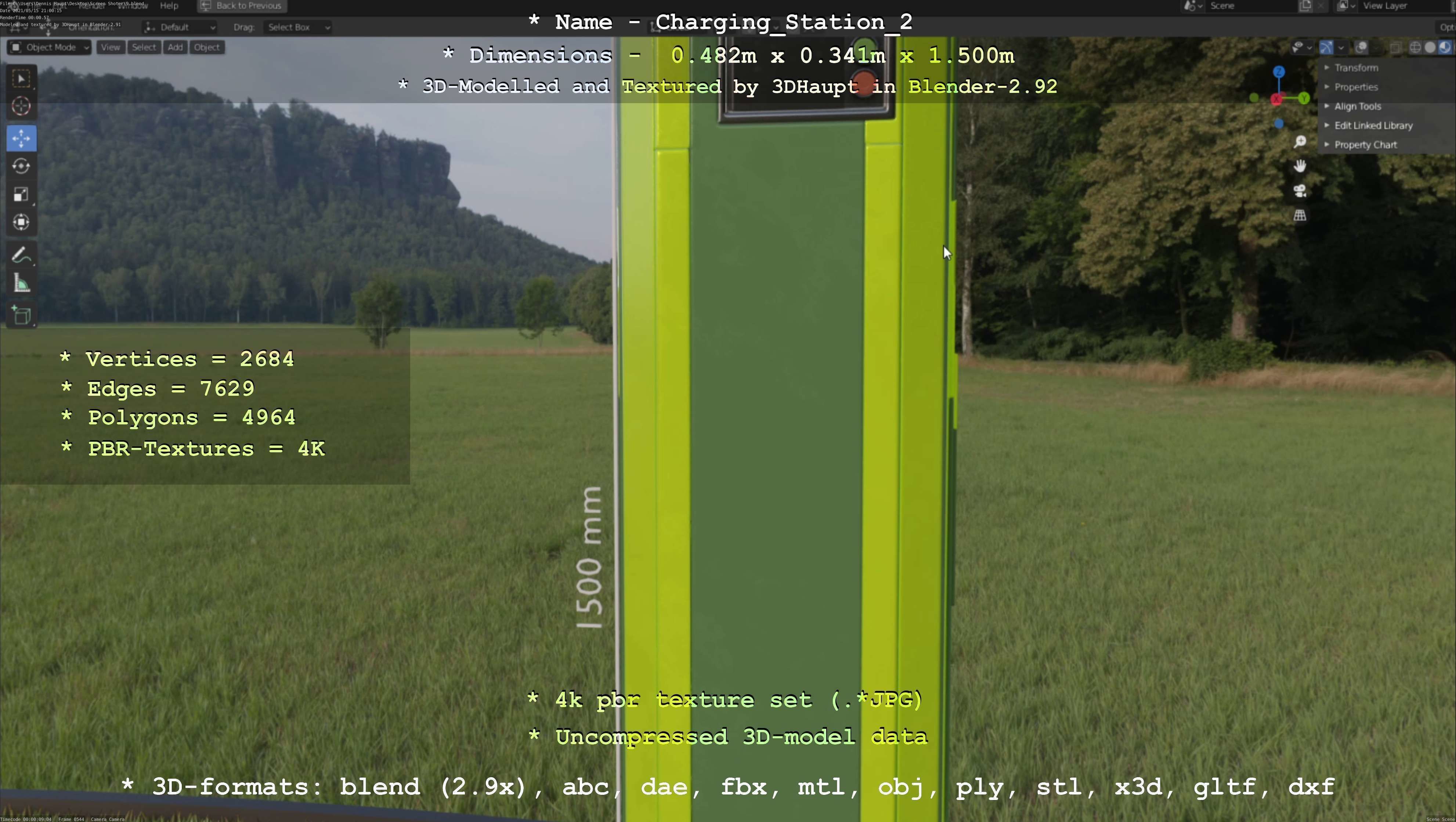 Charging Station Version 2 Low-poly 3D model_89