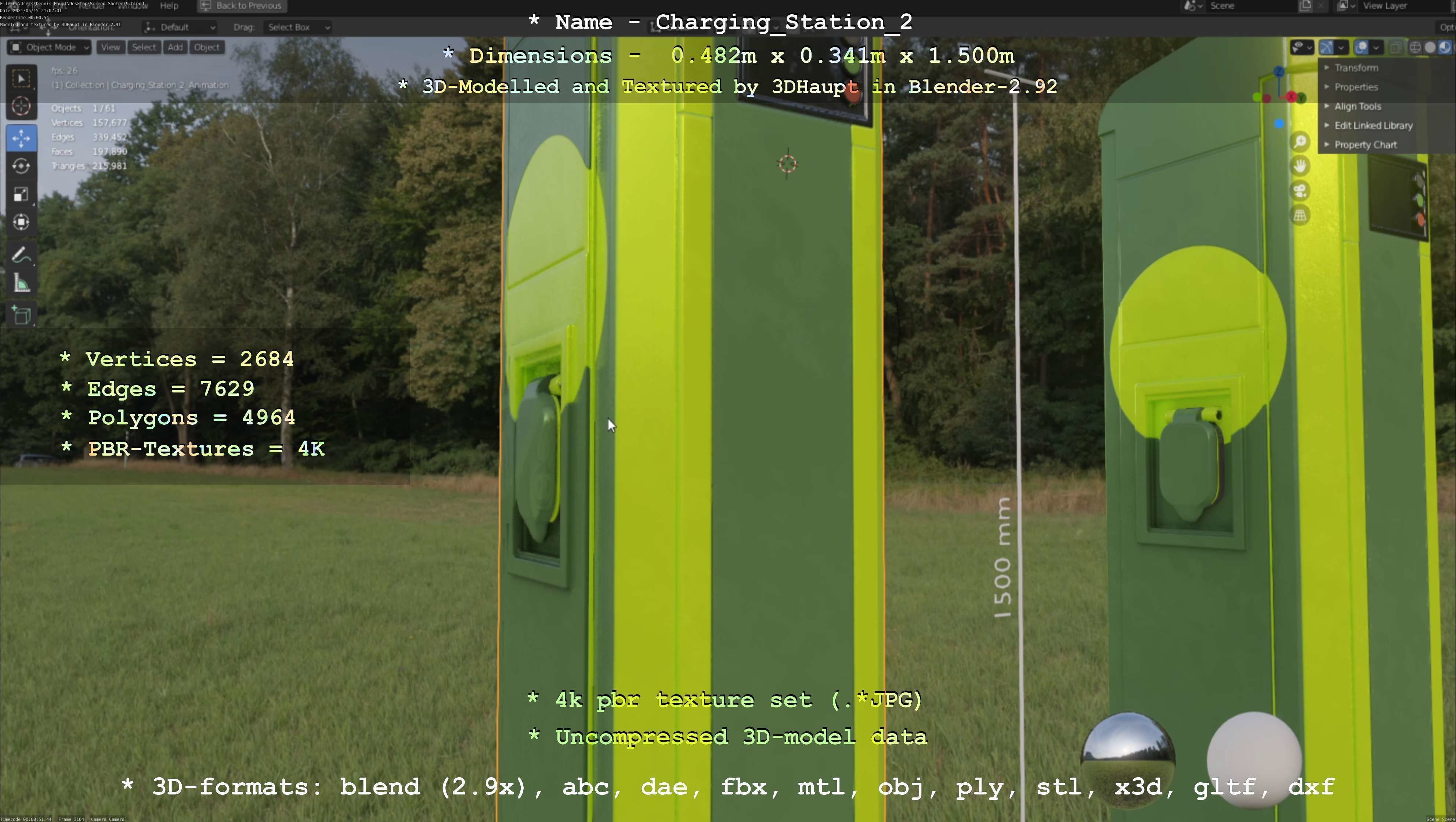 Charging Station Version 2 Low-poly 3D model_23