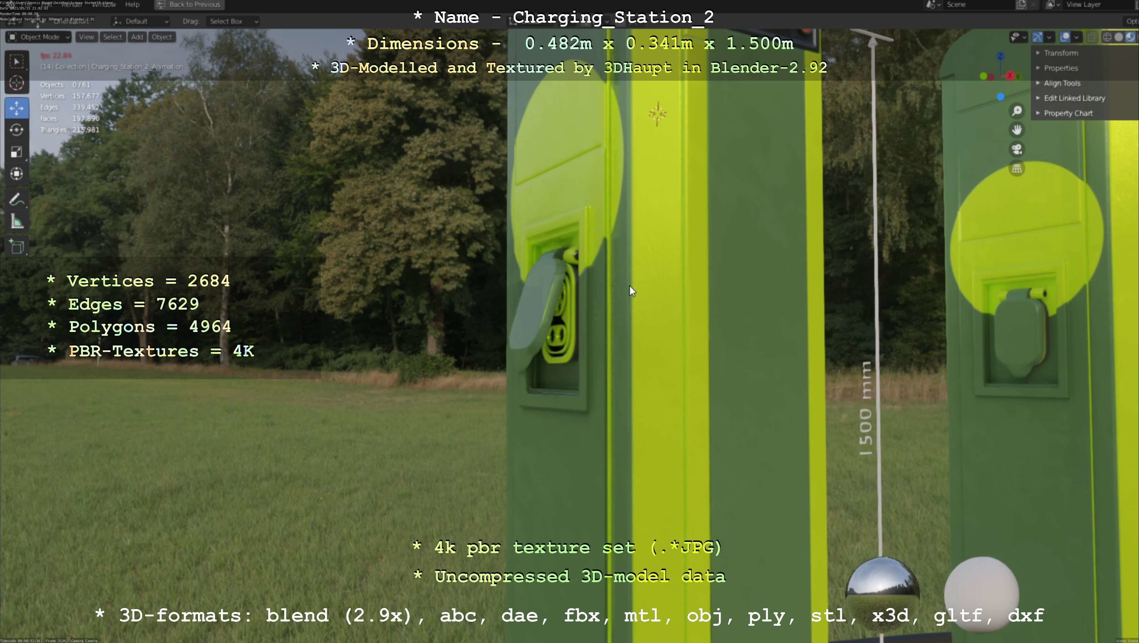 Charging Station Version 2 Low-poly 3D model_137