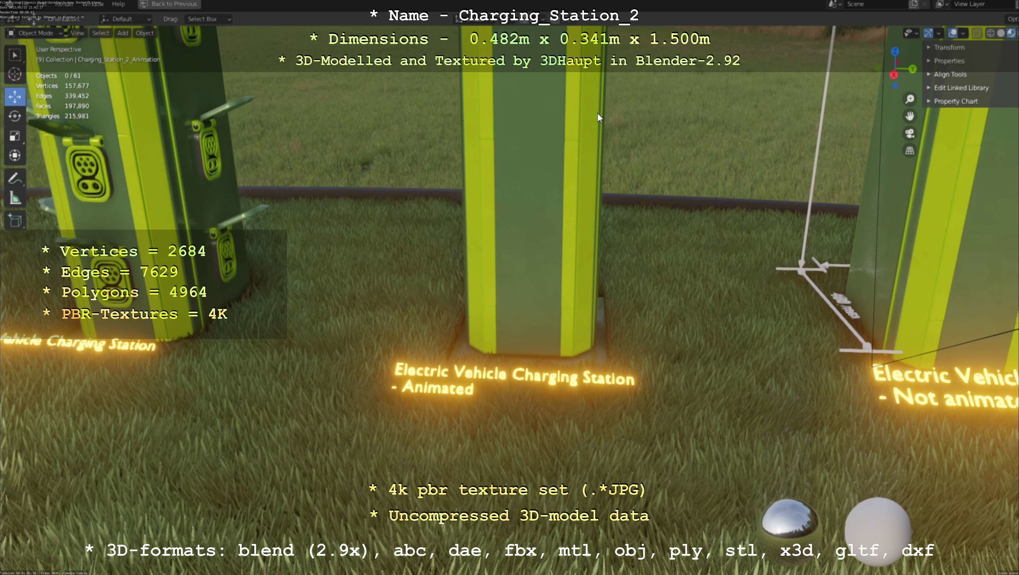 Charging Station Version 2 Low-poly 3D model_53