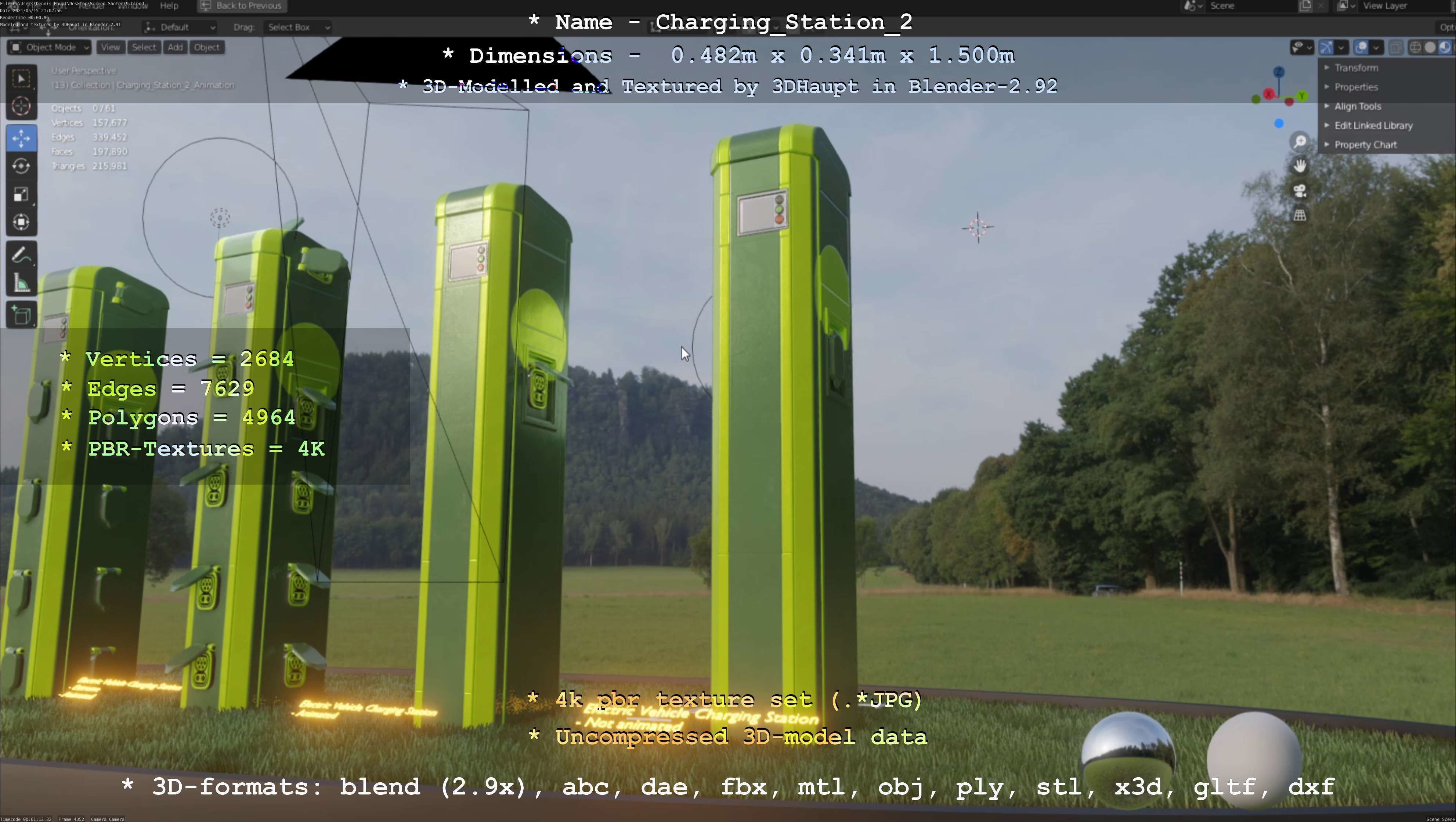 Charging Station Version 2 Low-poly 3D model_68