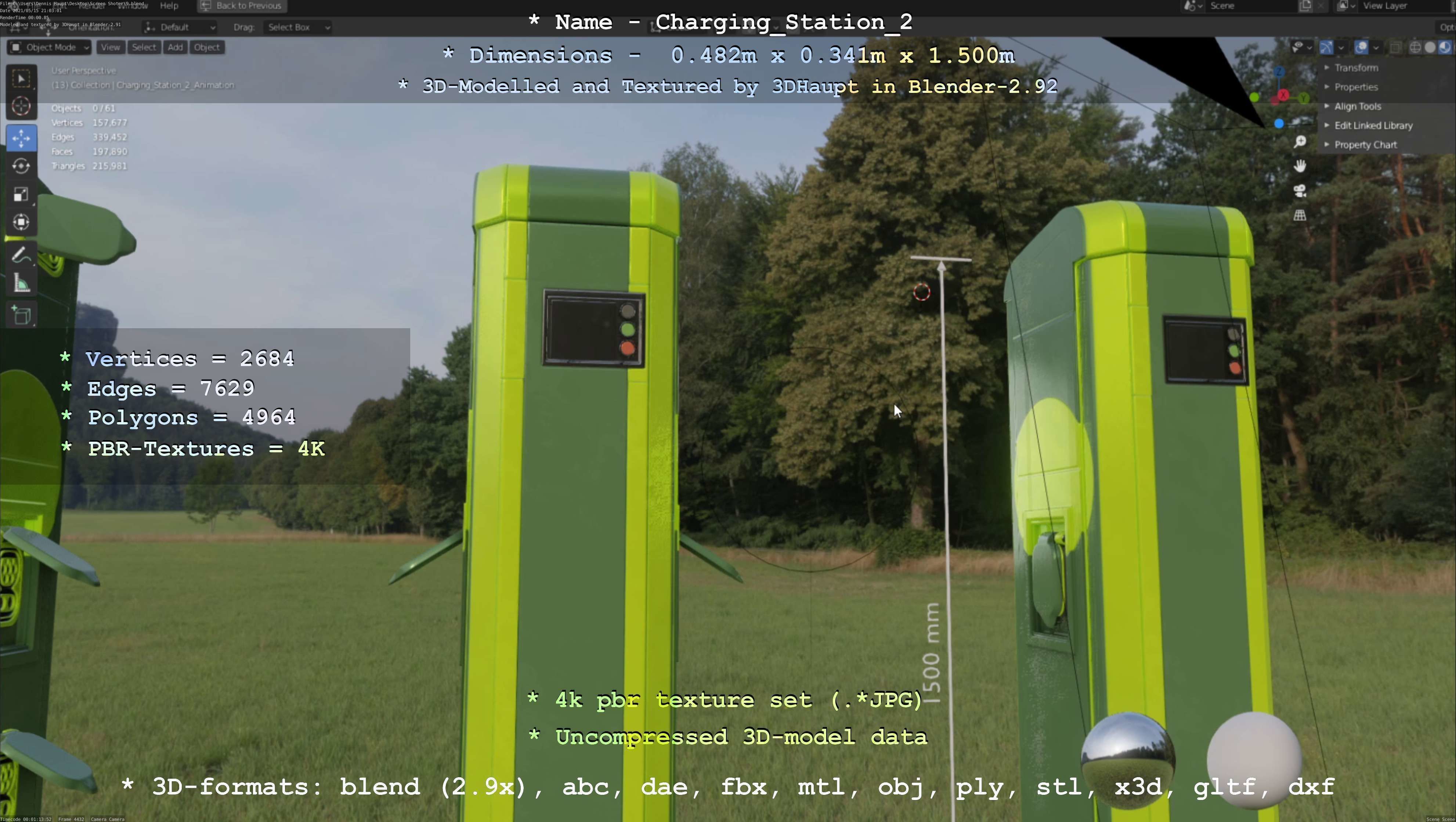 Charging Station Version 2 Low-poly 3D model_74