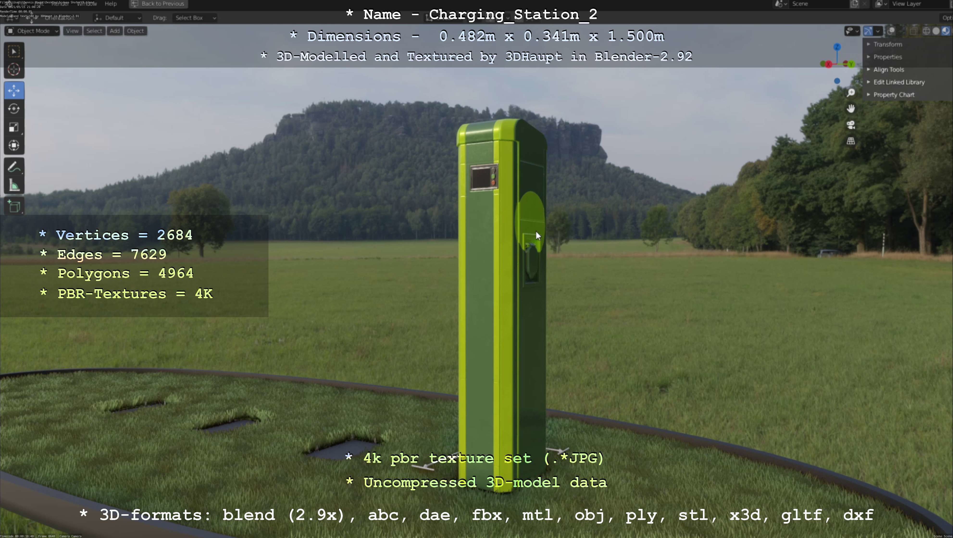 Charging Station Version 2 Low-poly 3D model_94