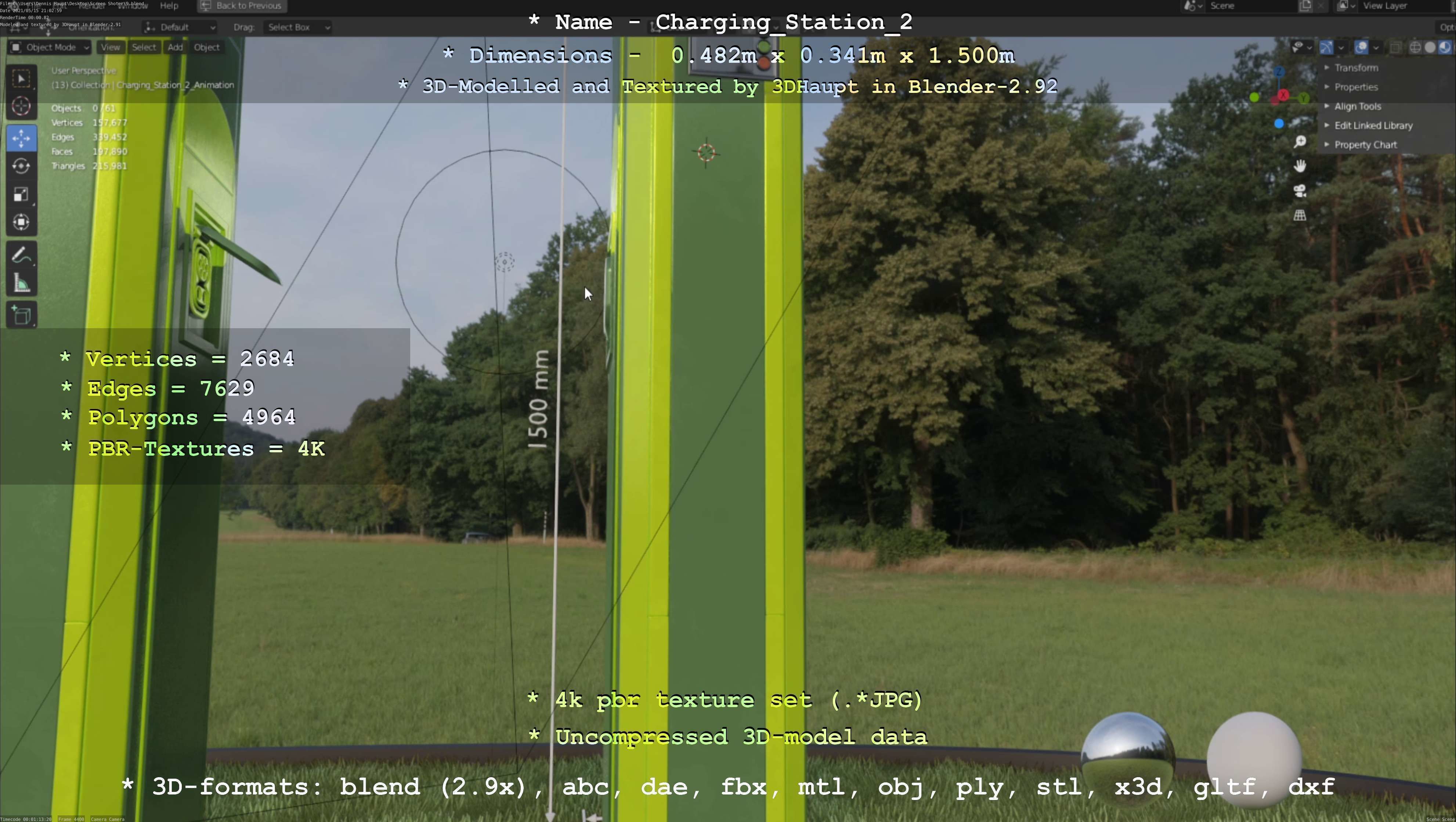 Charging Station Version 2 Low-poly 3D model_72
