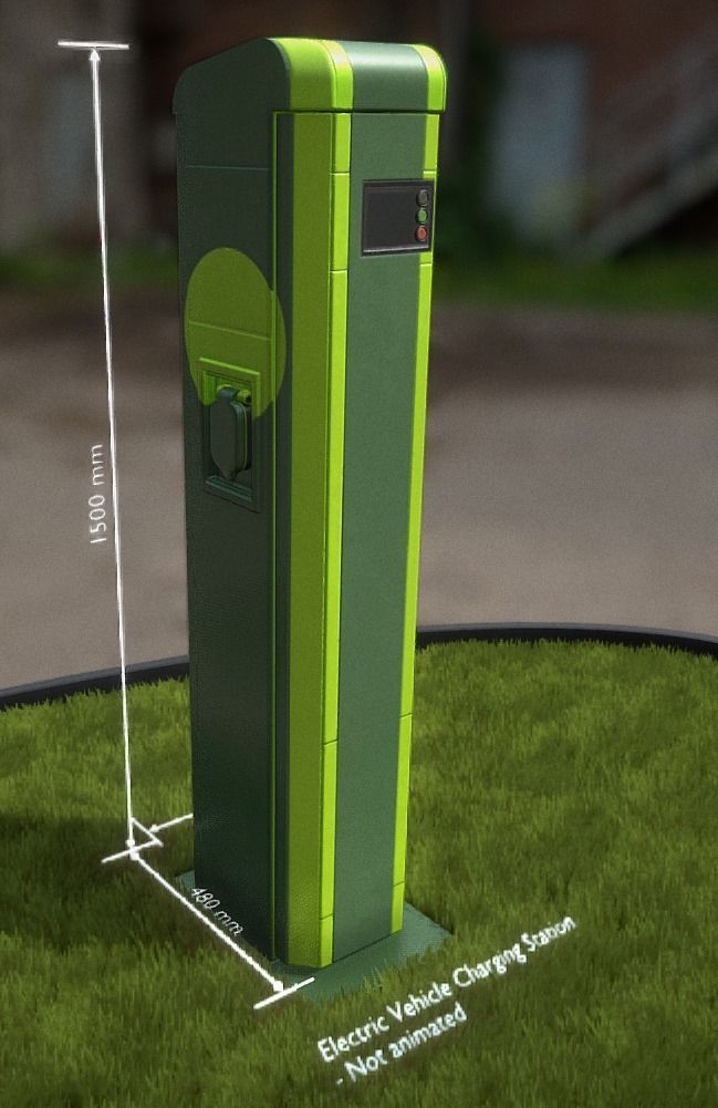 Charging Station Version 2 Low-poly 3D model_5