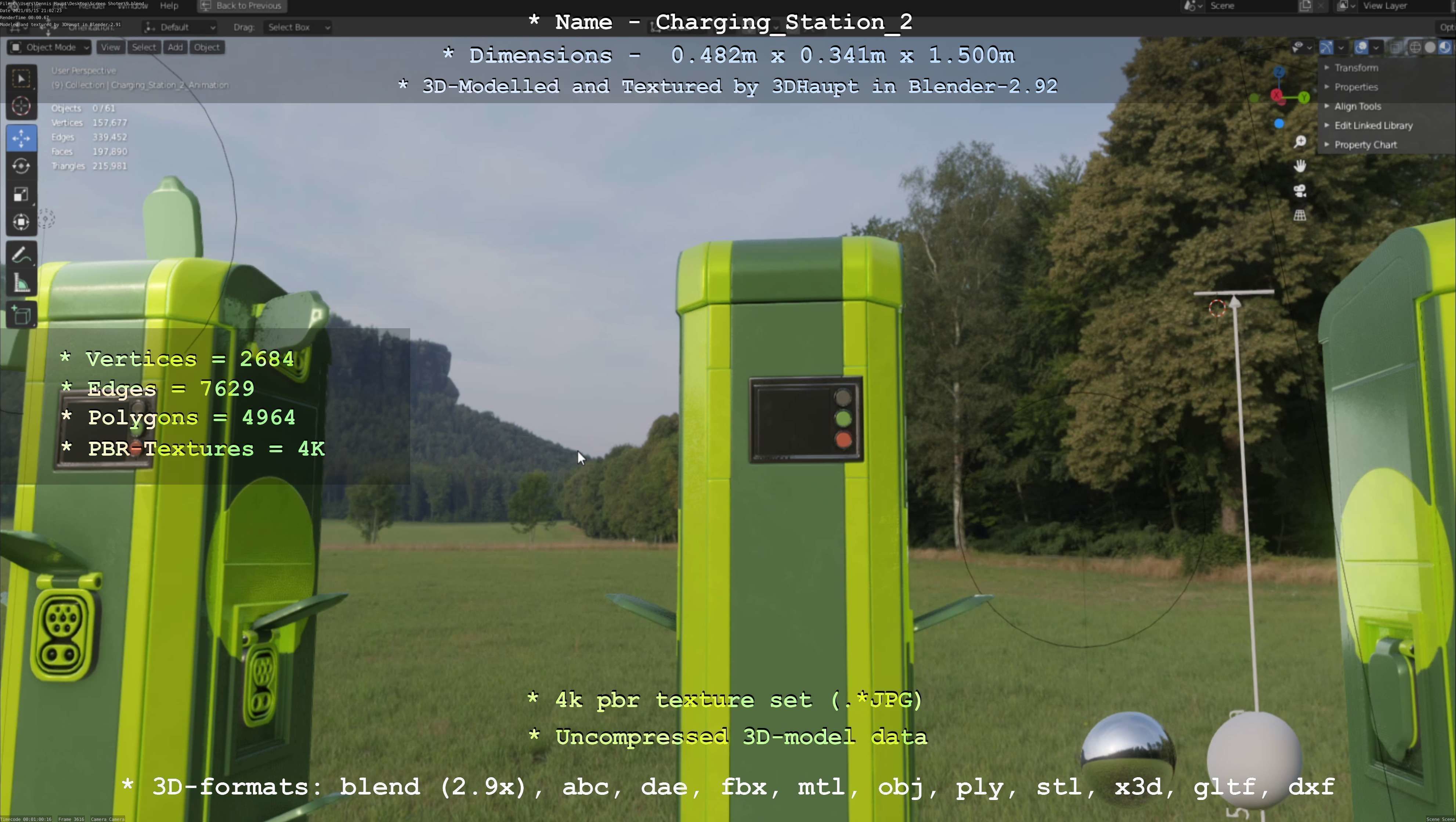 Charging Station Version 2 Low-poly 3D model_49