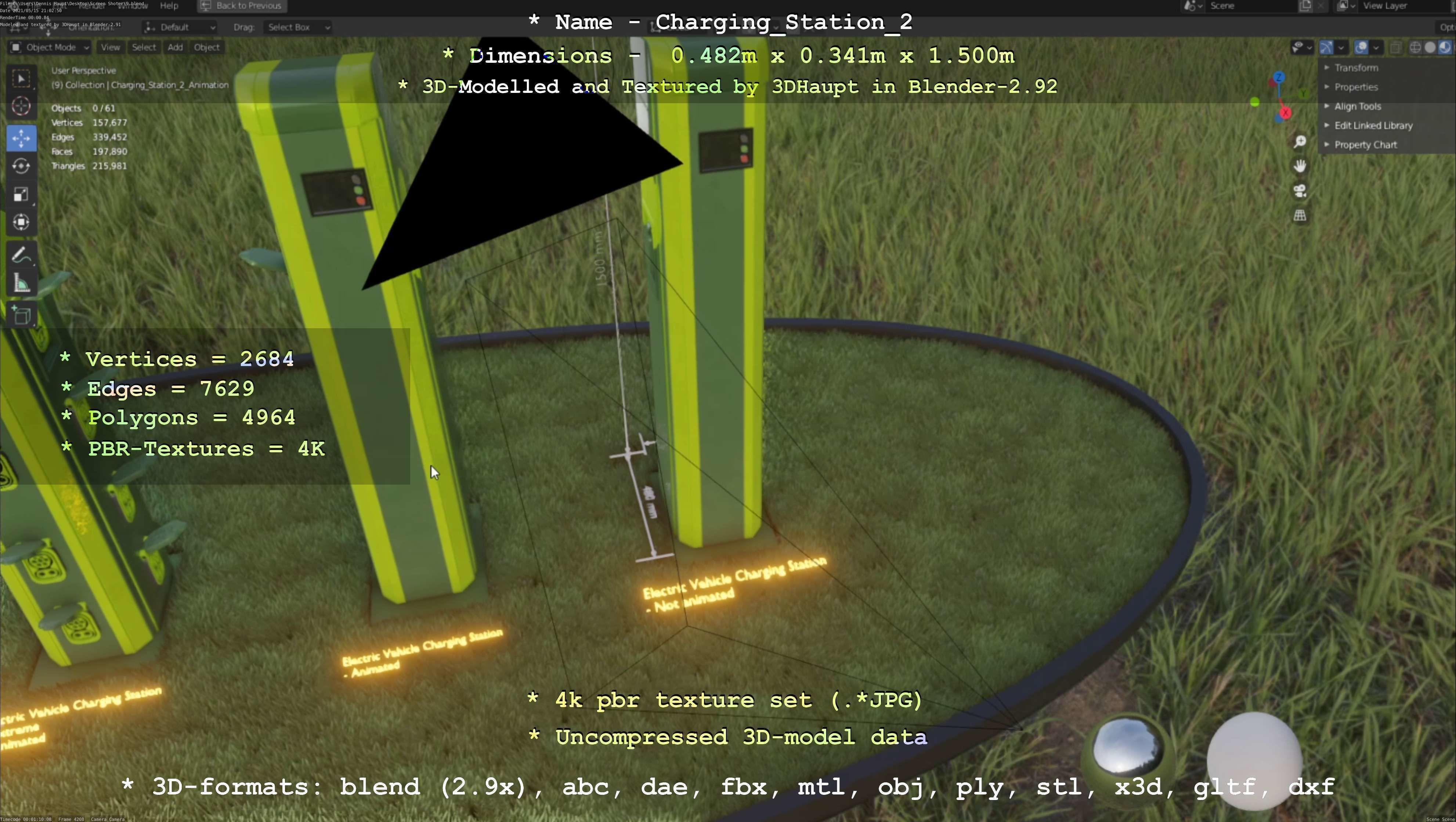 Charging Station Version 2 Low-poly 3D model_33