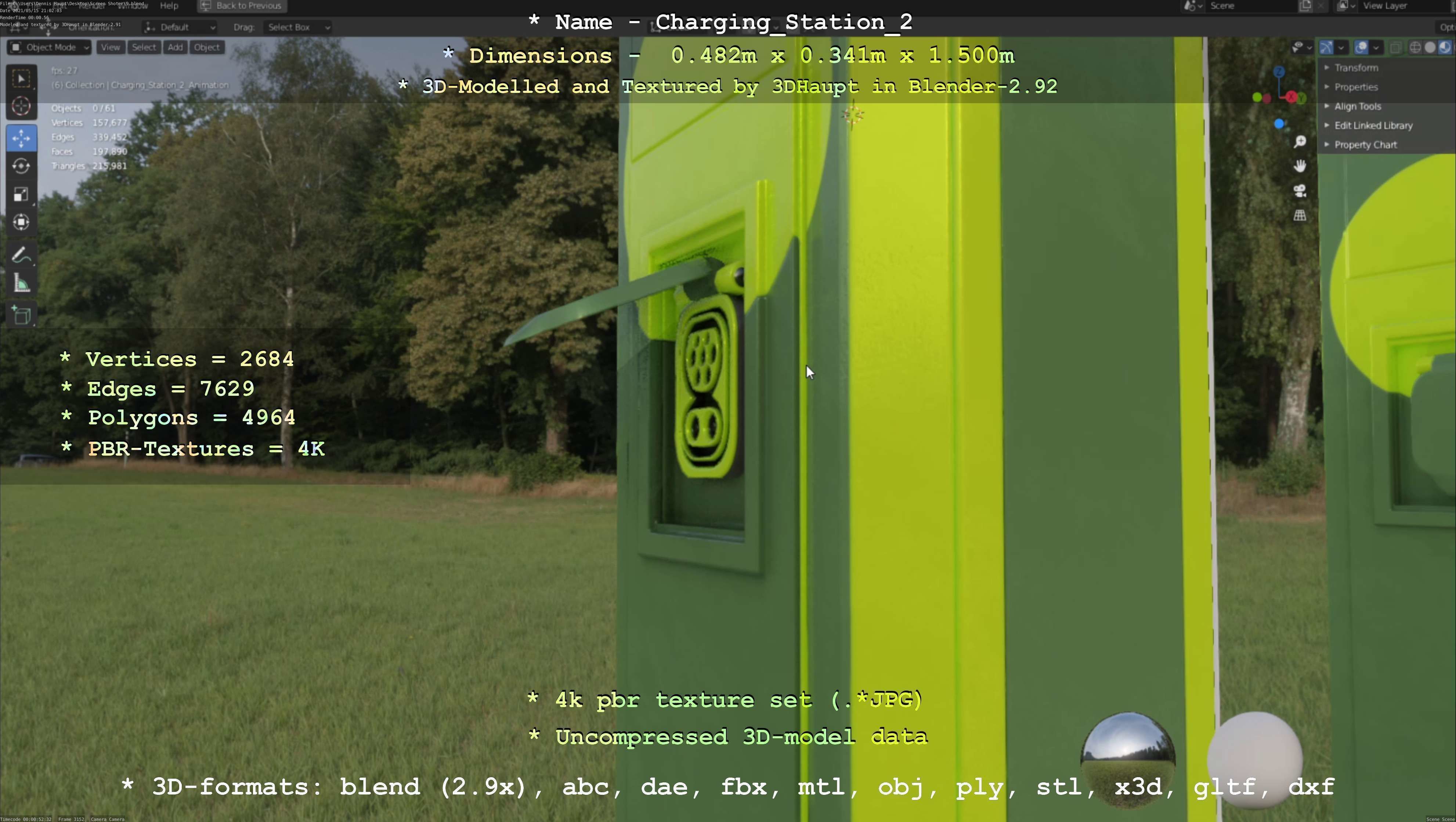 Charging Station Version 2 Low-poly 3D model_138