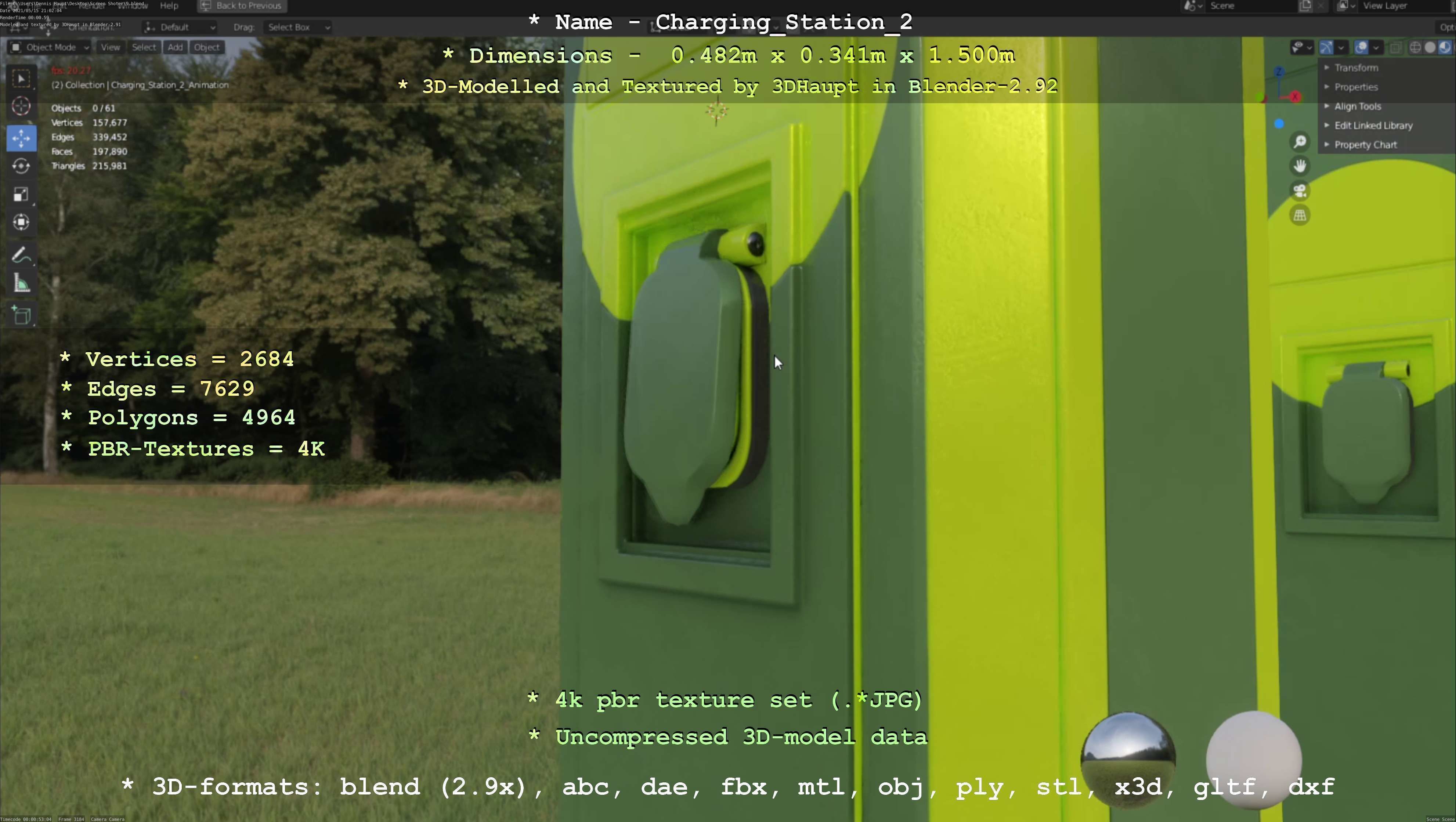 Charging Station Version 2 Low-poly 3D model_59