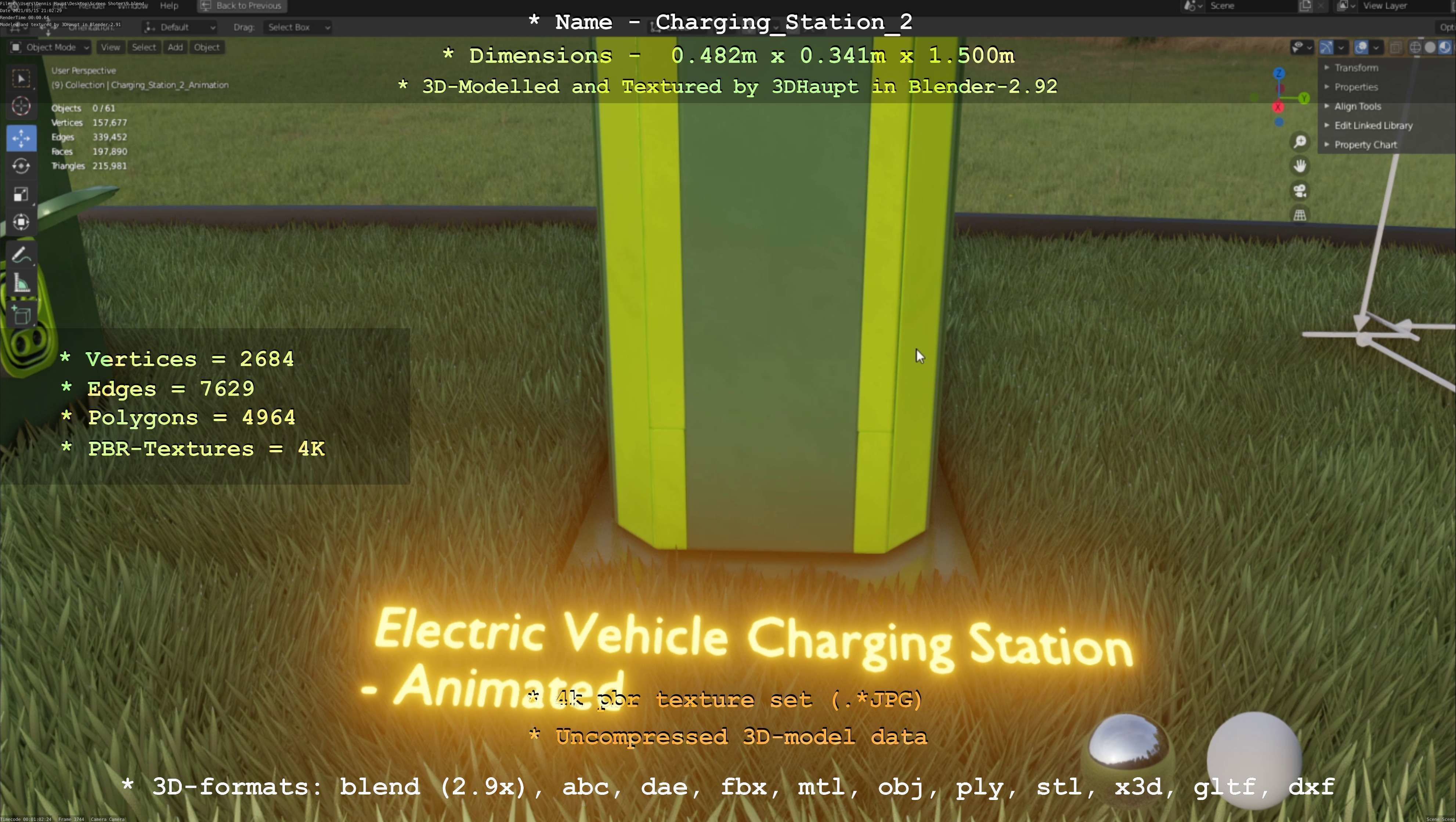 Charging Station Version 2 Low-poly 3D model_55