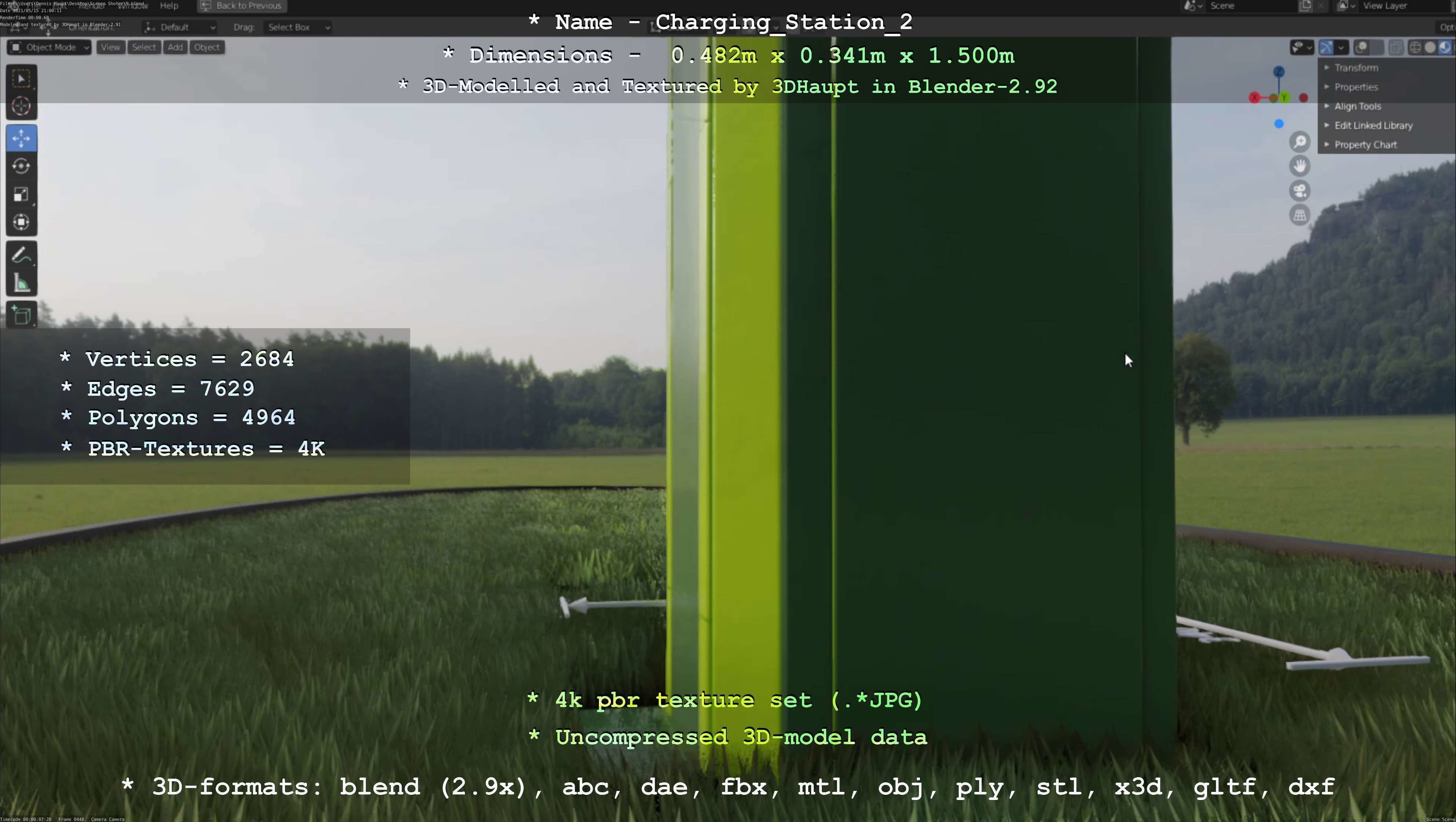Charging Station Version 2 Low-poly 3D model_84