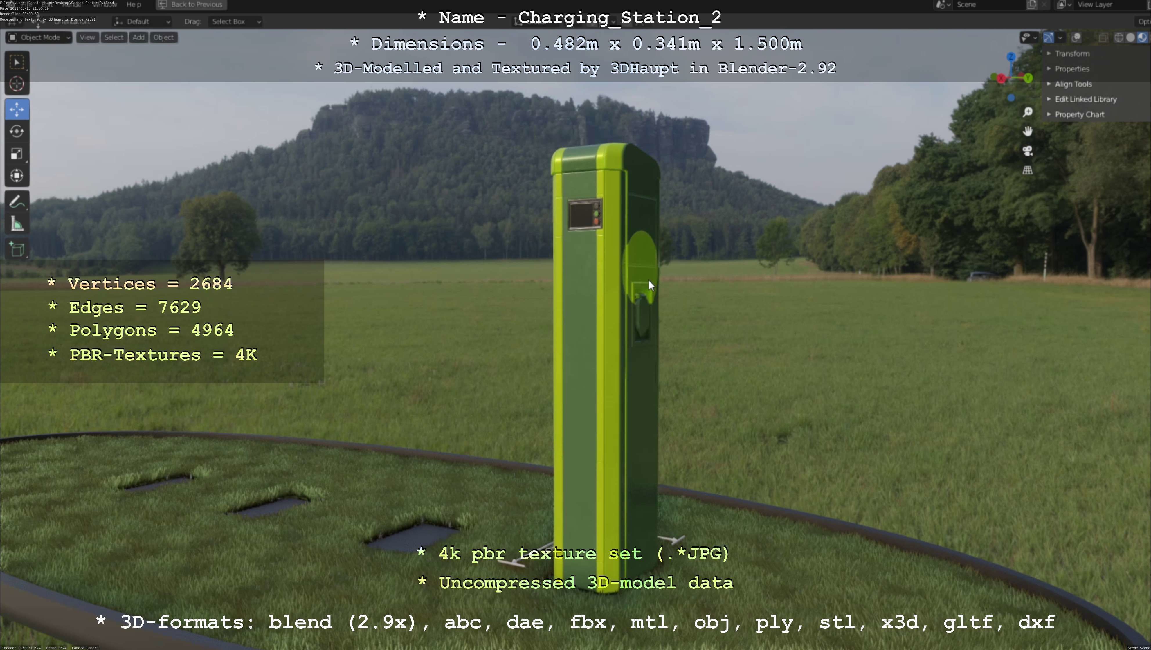 Charging Station Version 2 Low-poly 3D model_93