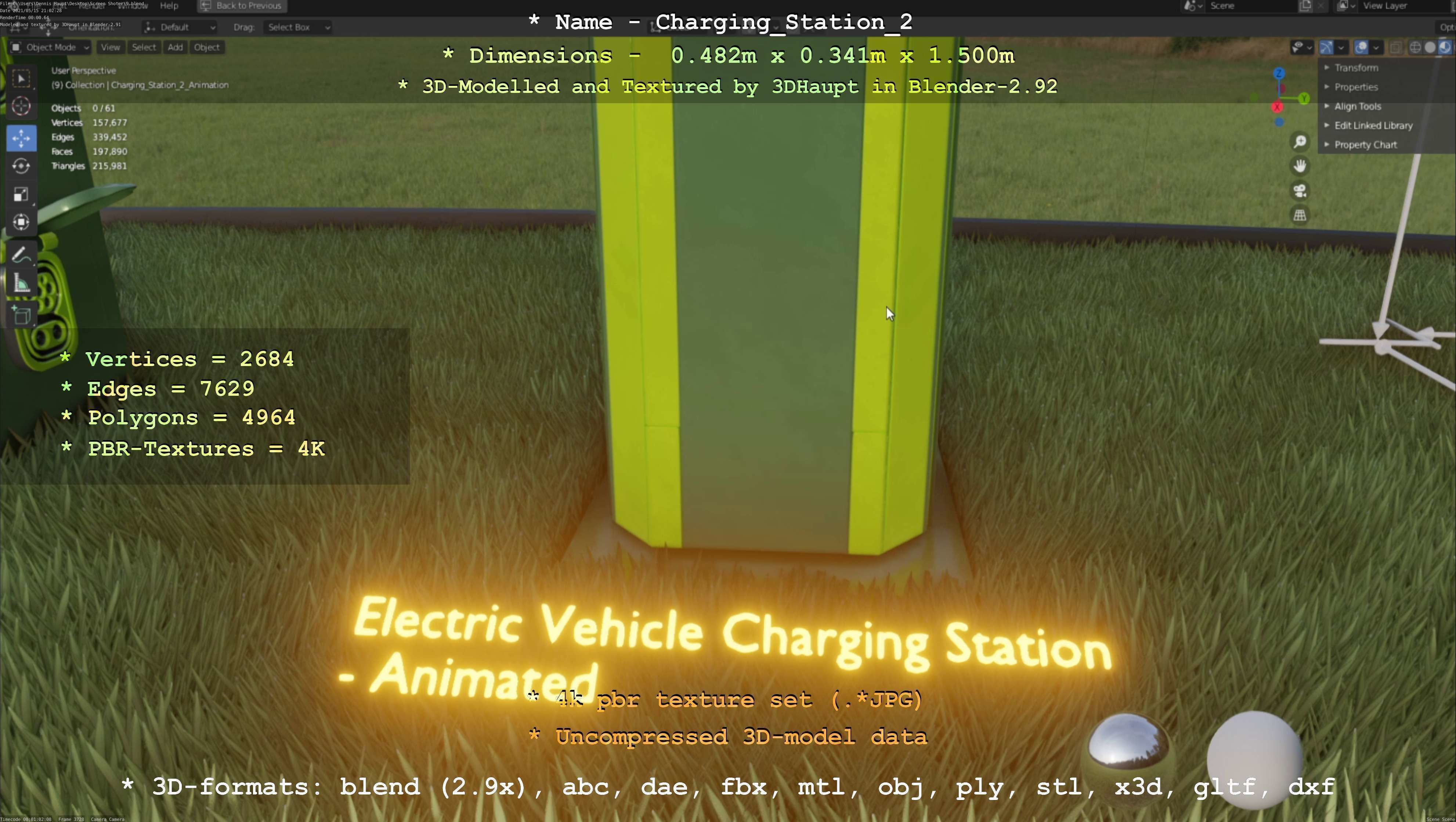 Charging Station Version 2 Low-poly 3D model_30