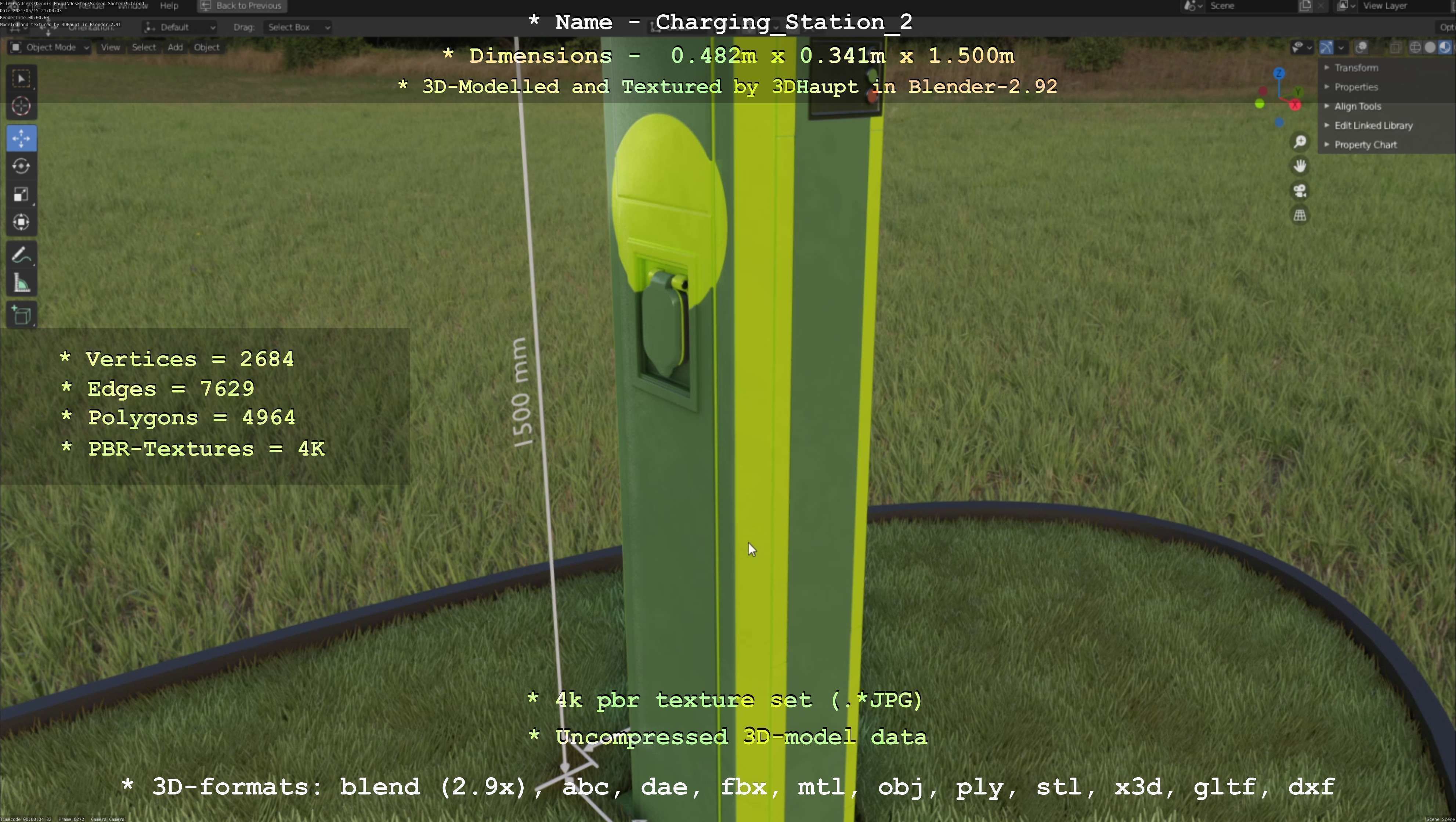 Charging Station Version 2 Low-poly 3D model_40