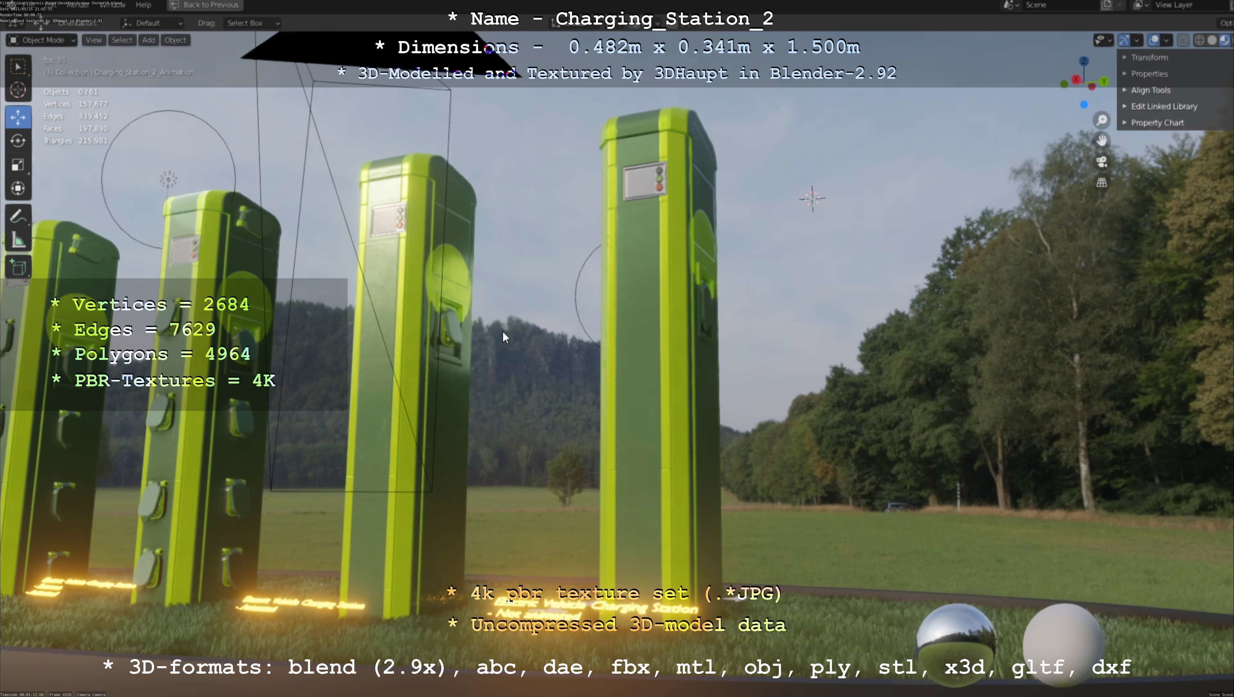 Charging Station Version 2 Low-poly 3D model_66