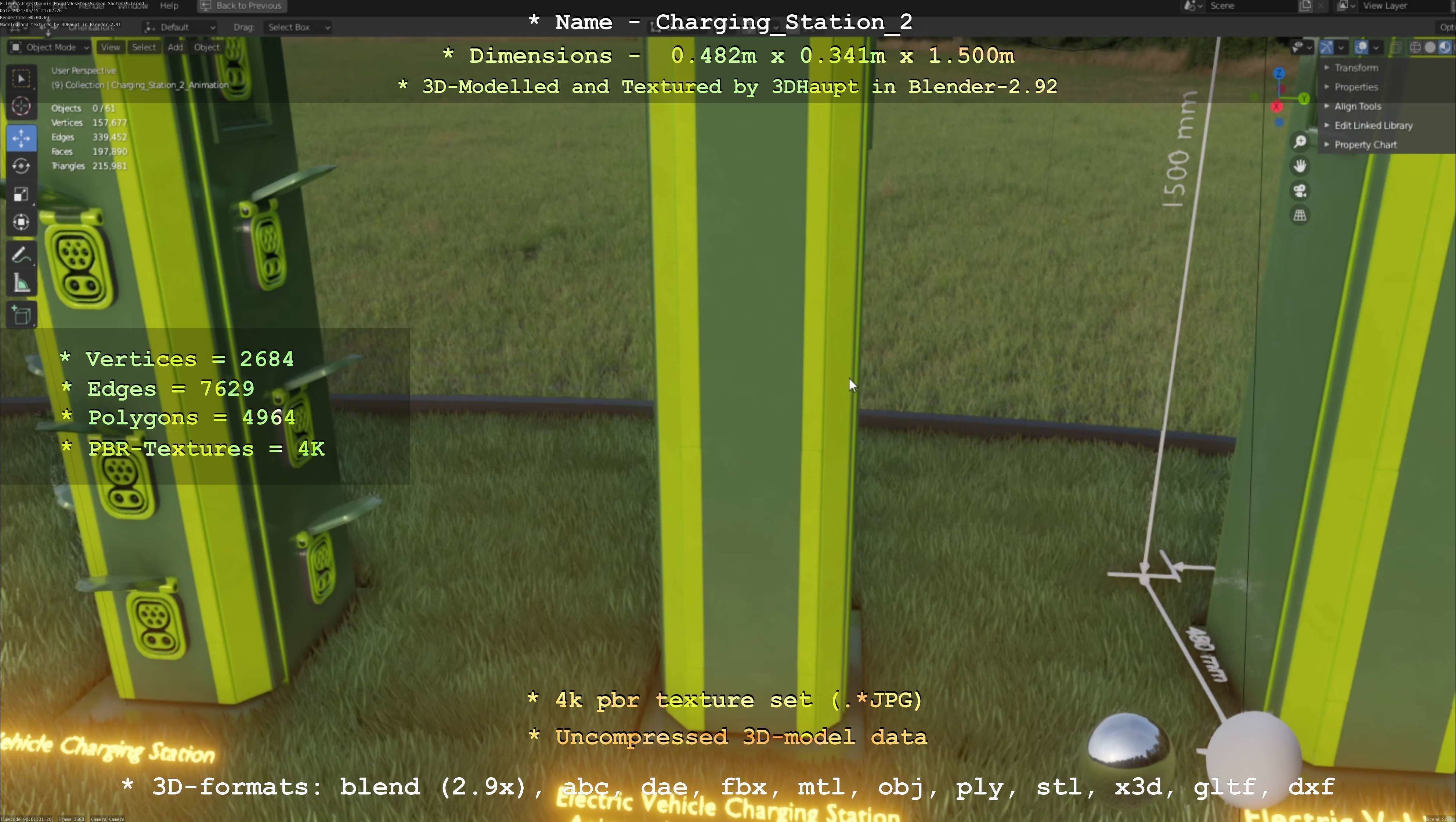 Charging Station Version 2 Low-poly 3D model_52