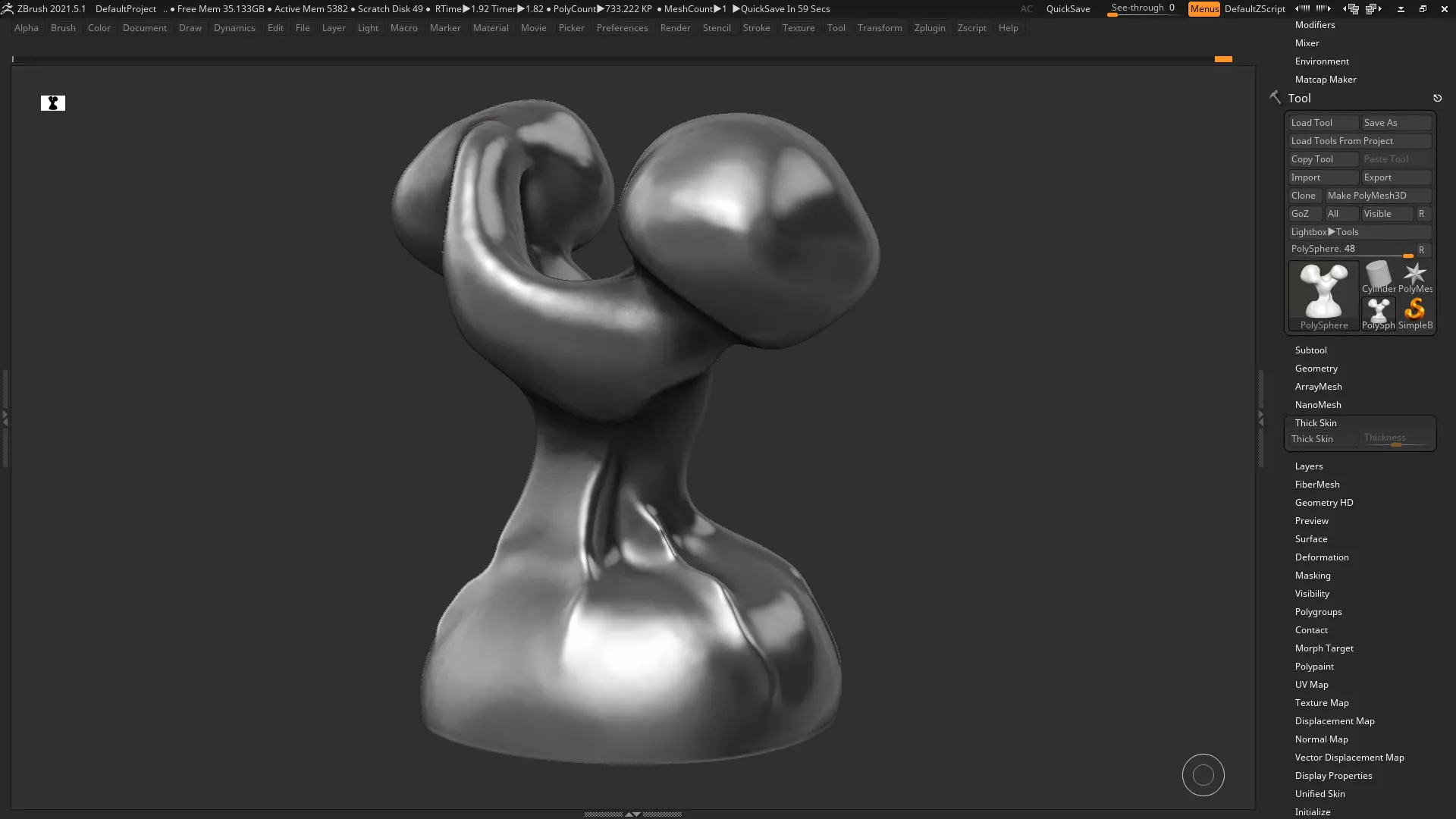 Modern Abstract Decorative sculpture 3d print model 49 3D print model