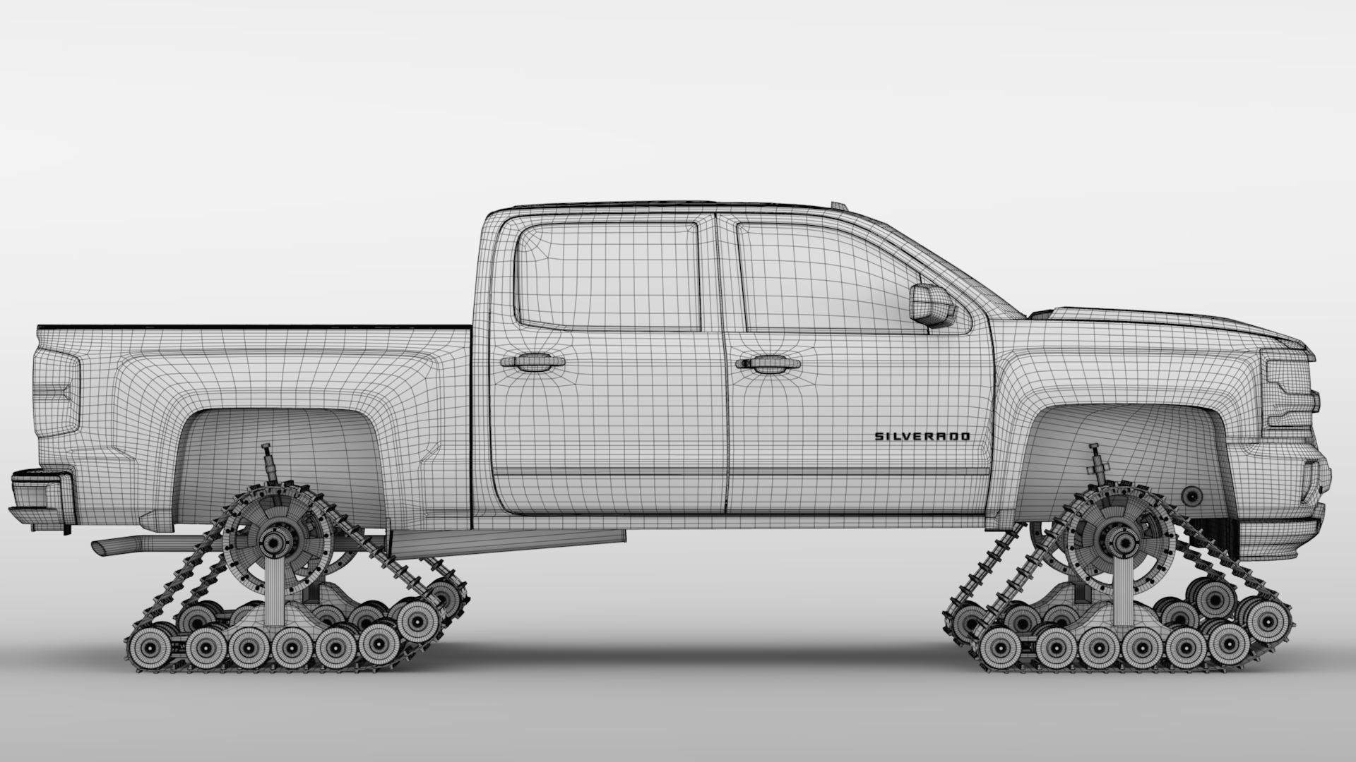 Chevrolet Silverado LTZ Z71 Crawler 2017 3D model_13