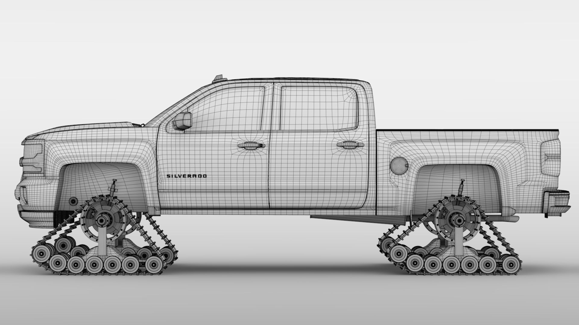 Chevrolet Silverado LTZ Z71 Crawler 2017 3D model_14