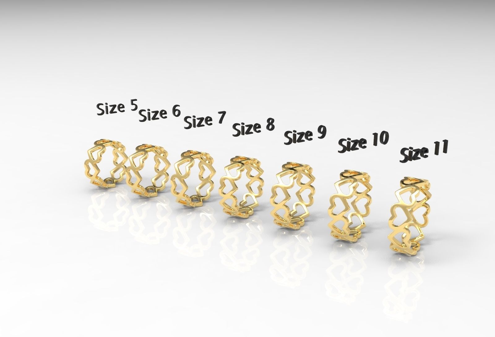 heart ring 3D print model_7