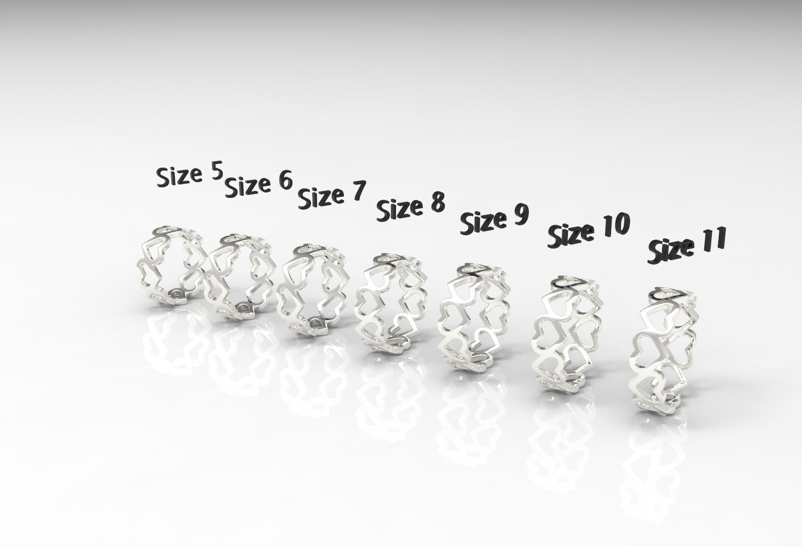 heart ring 3D print model_8