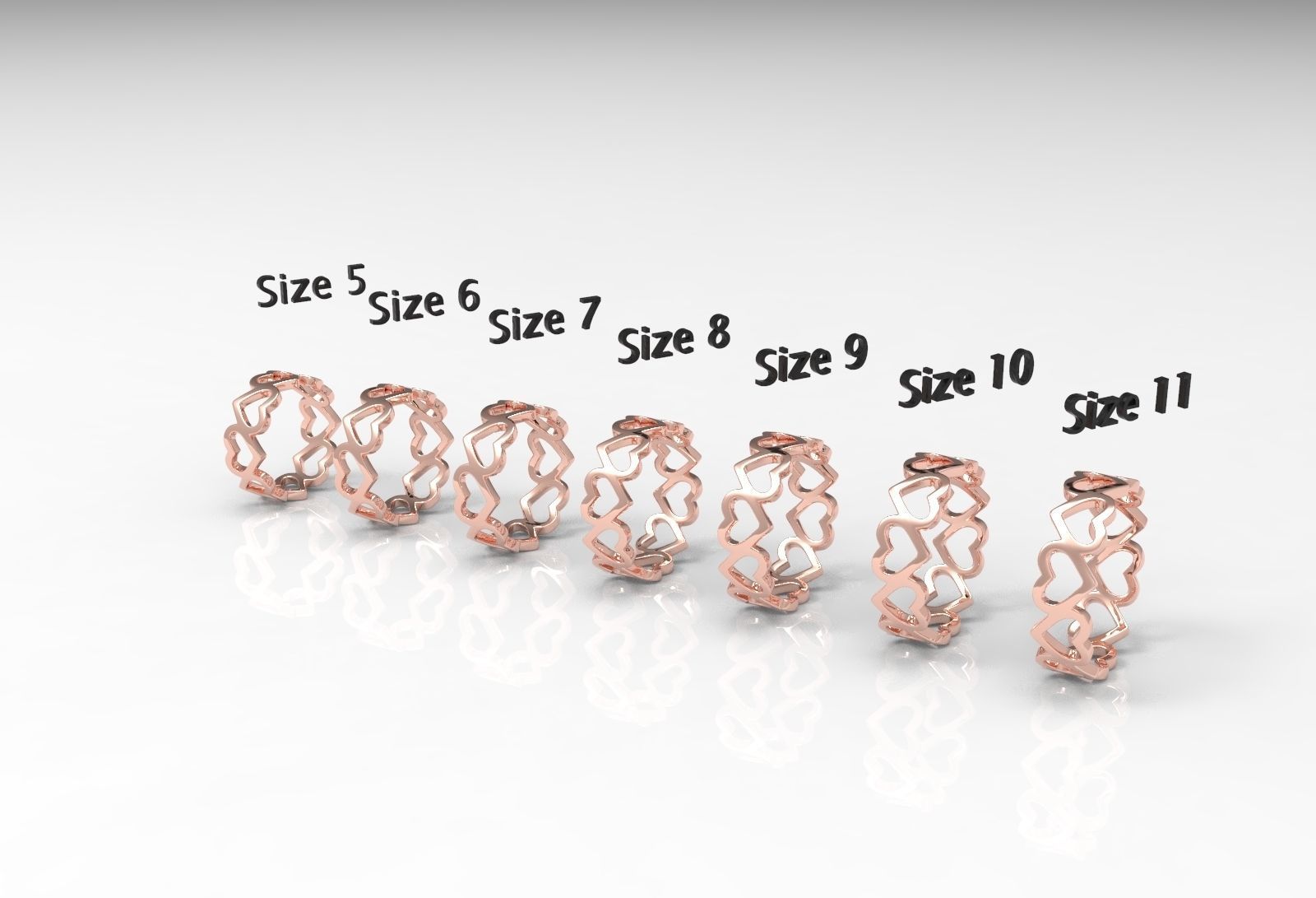 heart ring 3D print model_6