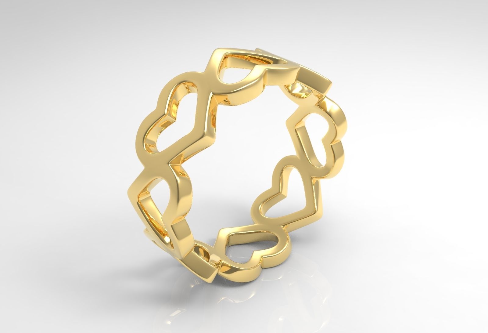 heart ring 3D print model_1