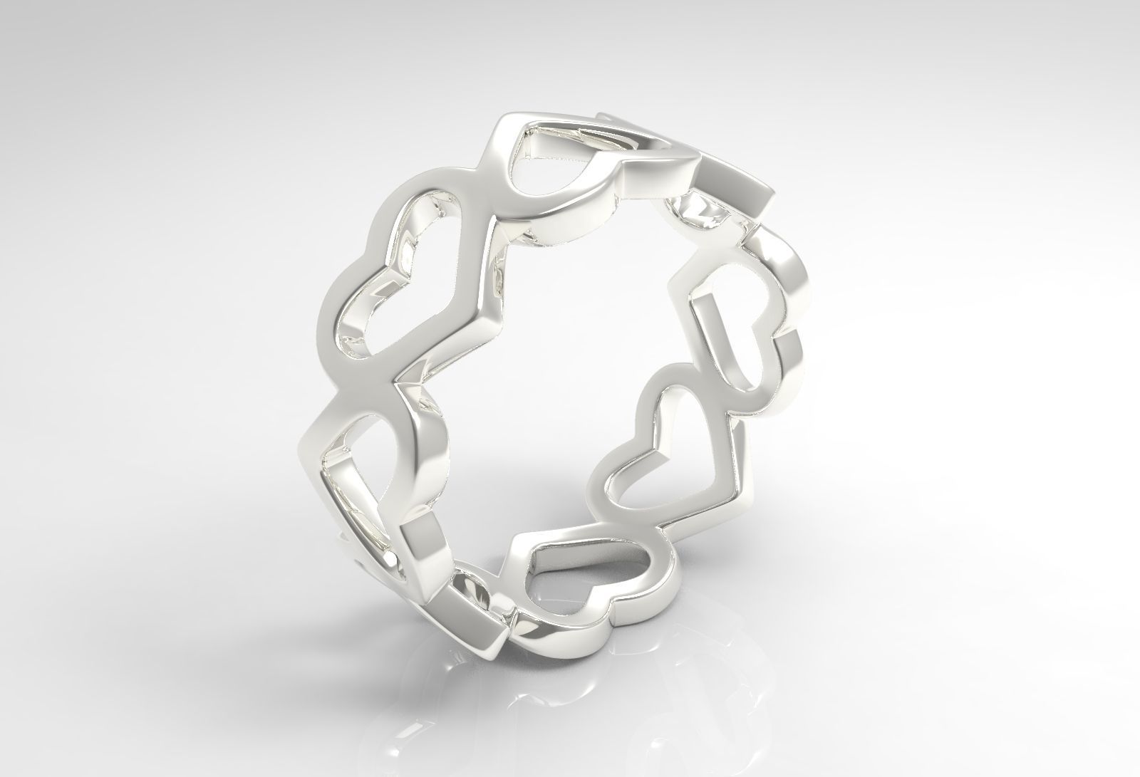 heart ring 3D print model_2