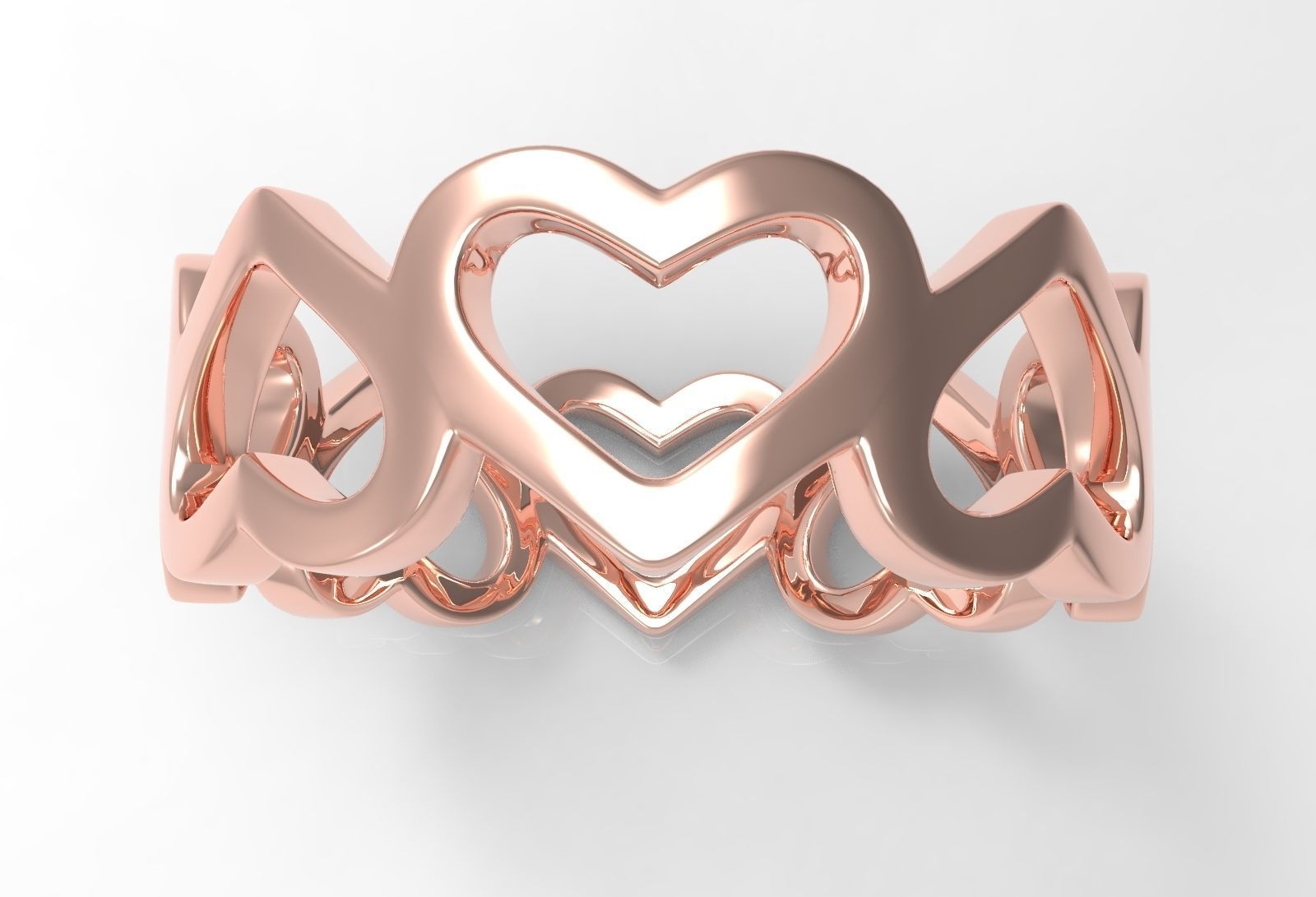 heart ring 3D print model_3