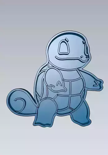 Pokemon Squirtle Cookie Cutter Stamp Cake Decorating 3D model