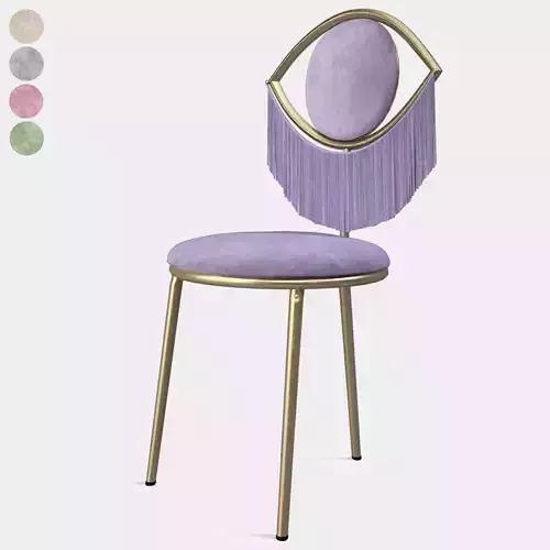 chair gold tassels dining