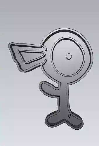 Pokemon Unown Cookie Cutter Stamp Cake Decorating 3D model