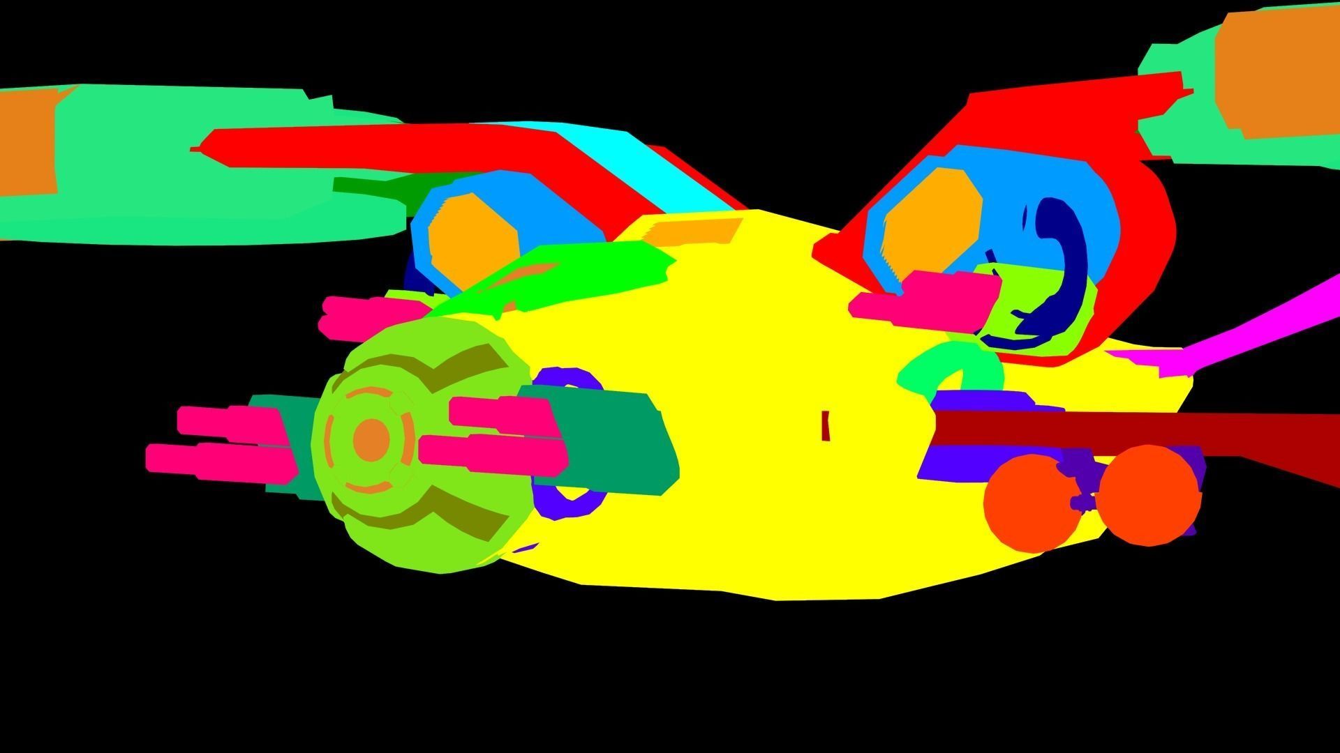 Dragon Spaceship JET Low-poly 3D model_13