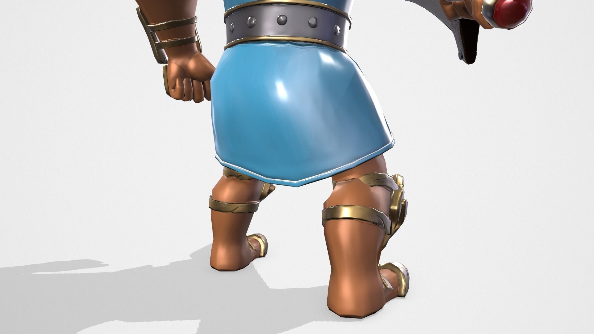 Warrior spartan Low-poly 3D model_22