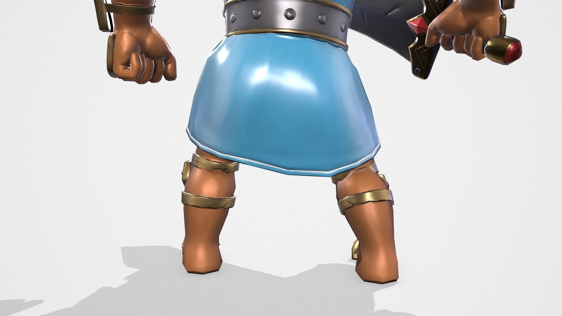 Warrior spartan Low-poly 3D model_23