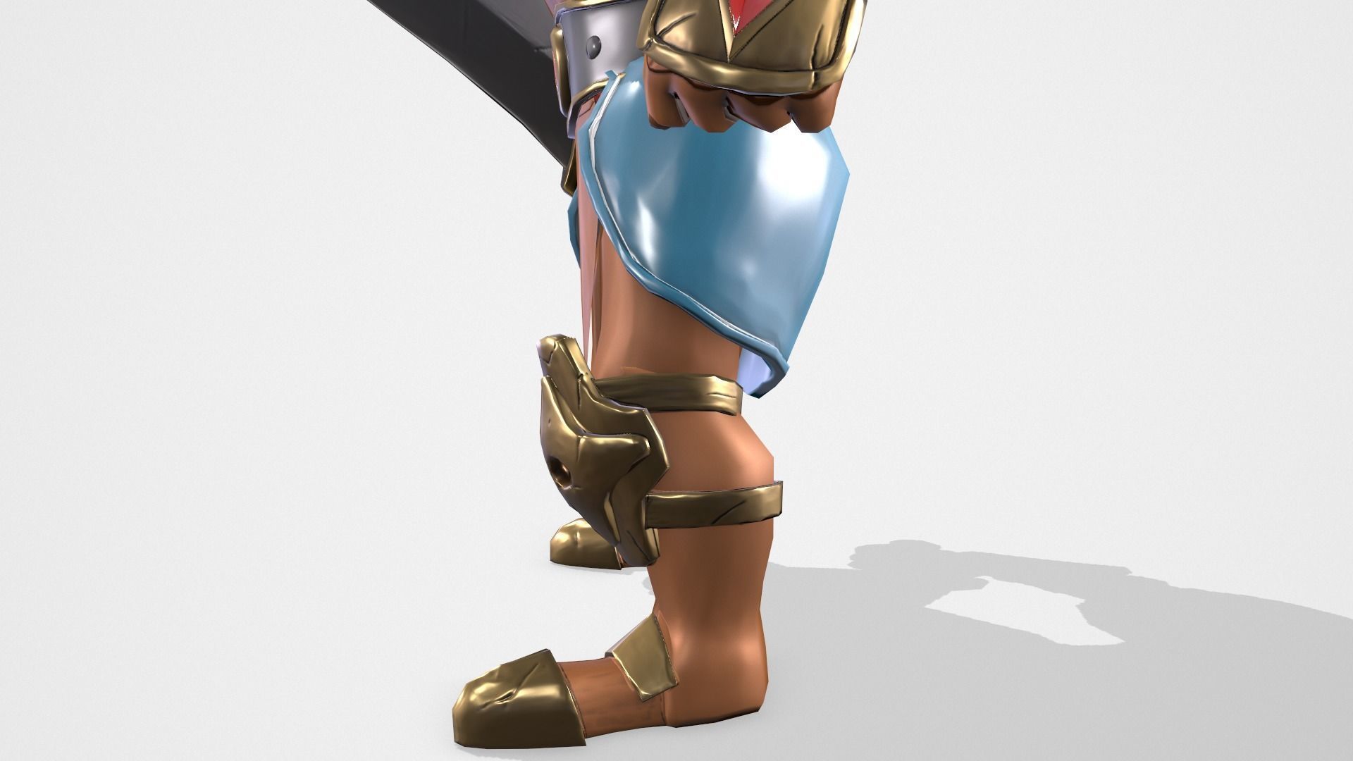 Warrior spartan Low-poly 3D model_25