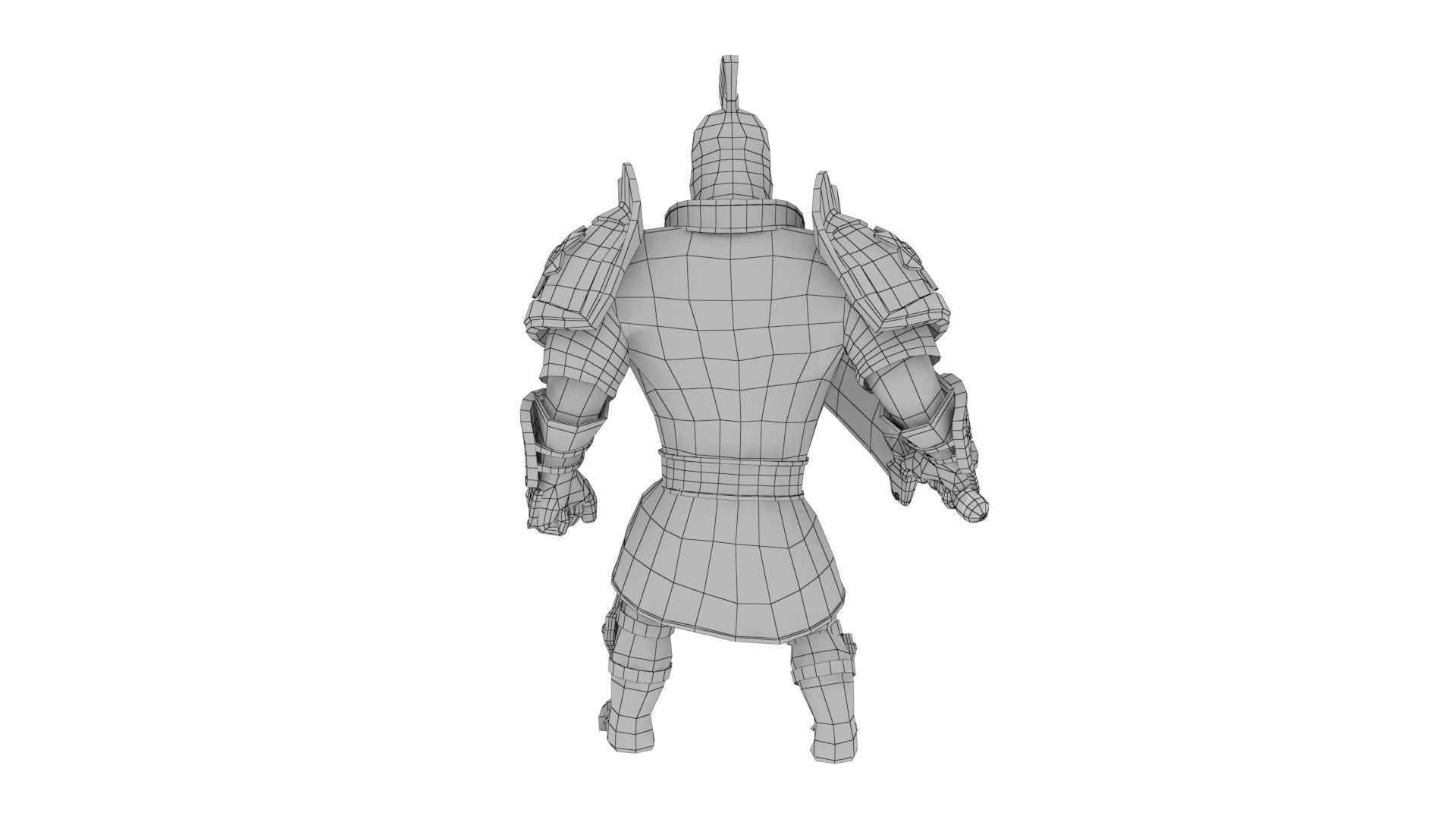 Warrior spartan Low-poly 3D model_30