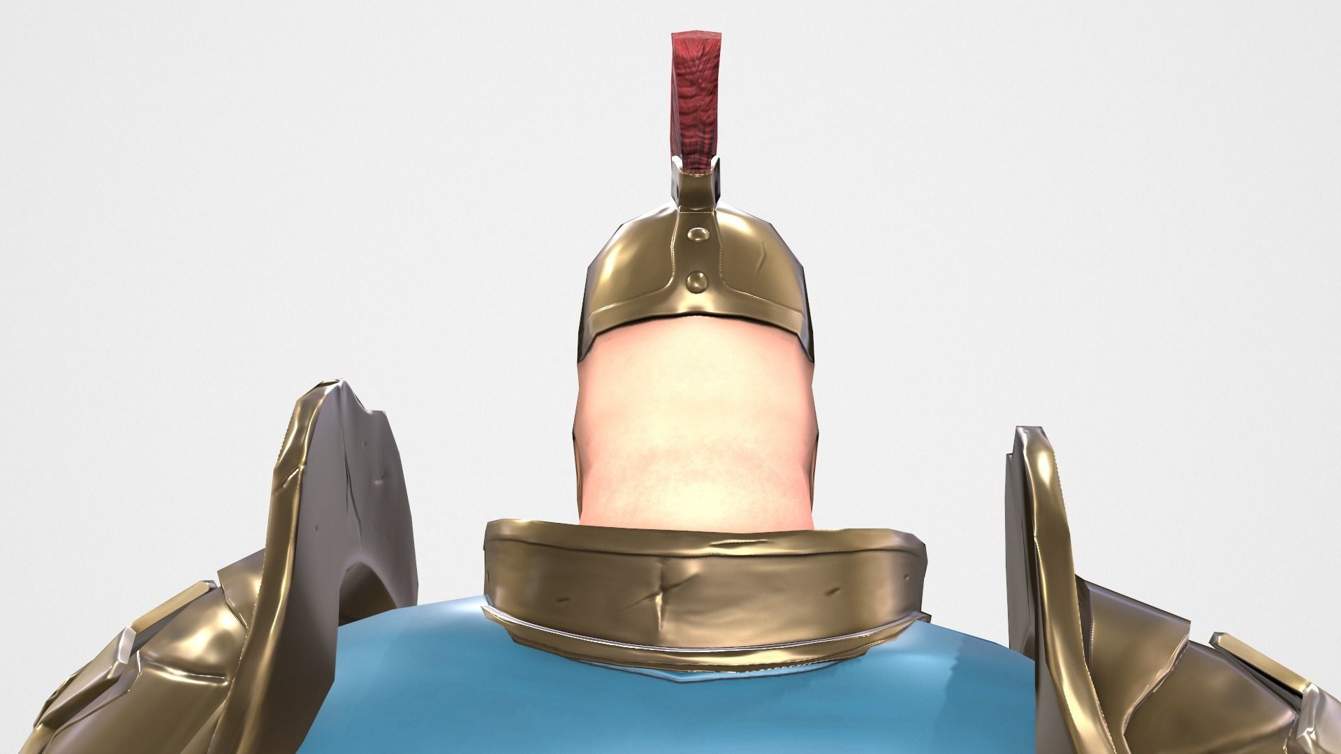 Warrior spartan Low-poly 3D model_11