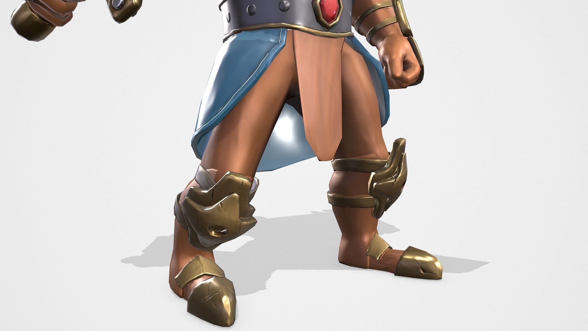 Warrior spartan Low-poly 3D model_20