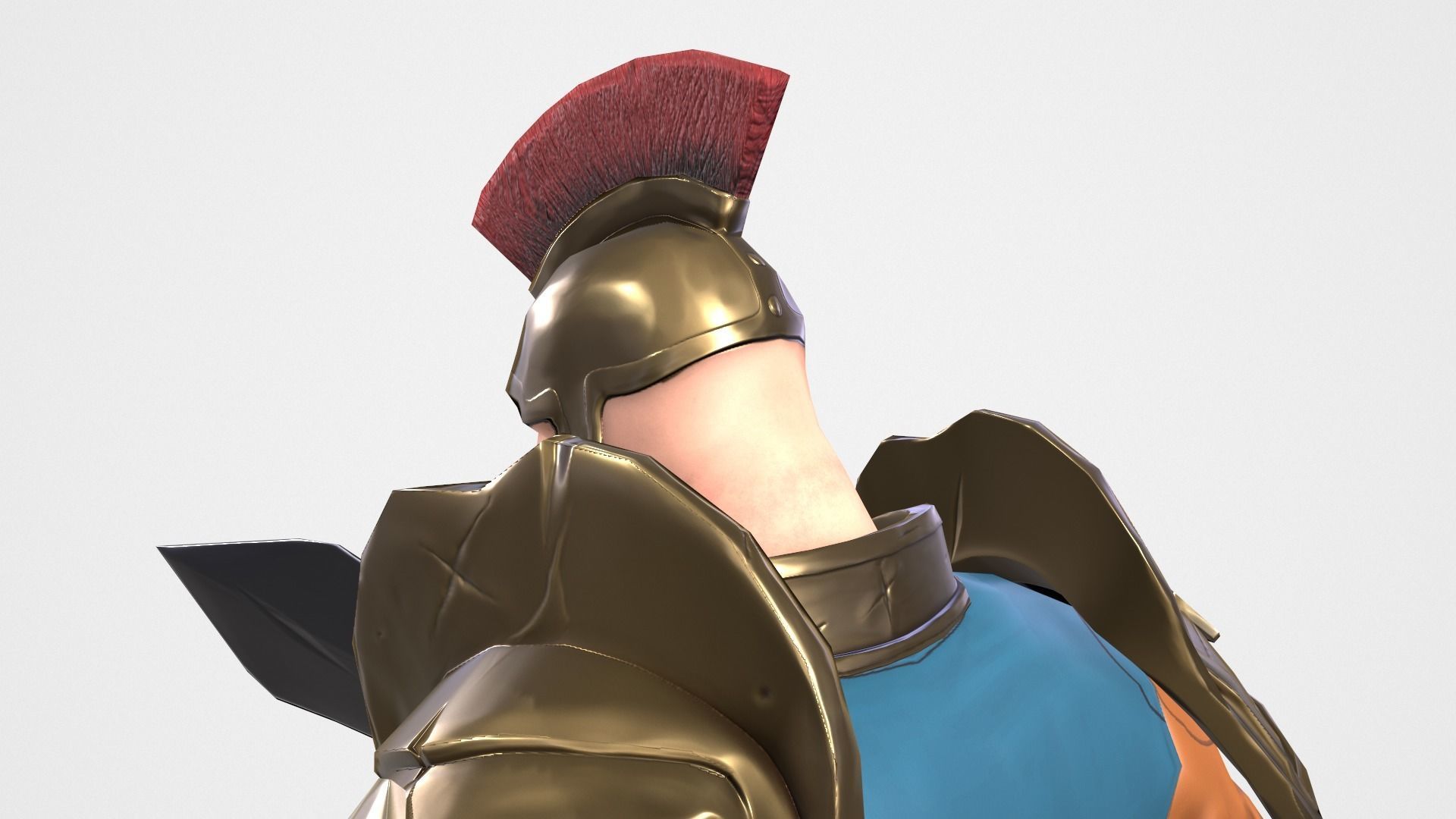 Warrior spartan Low-poly 3D model_12