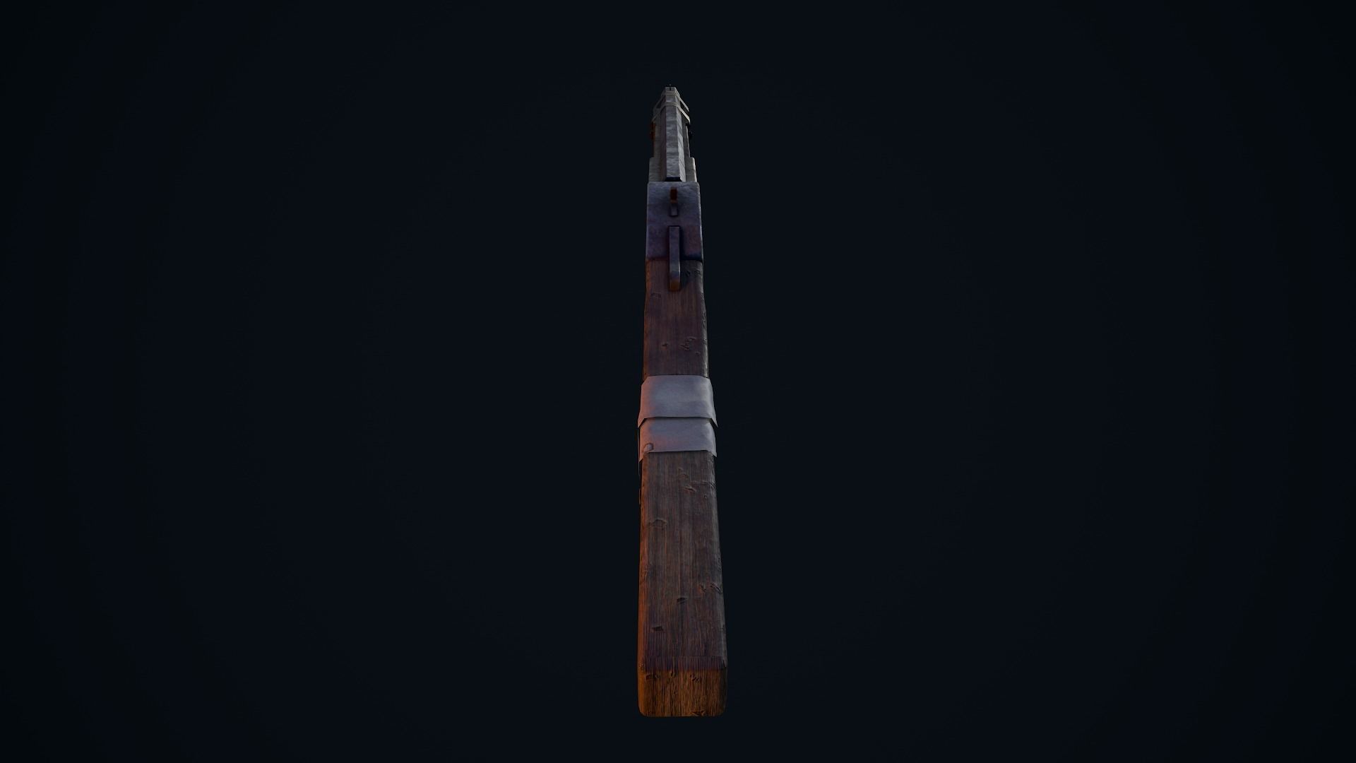 Shotgun Axe Low-poly 3D model_9