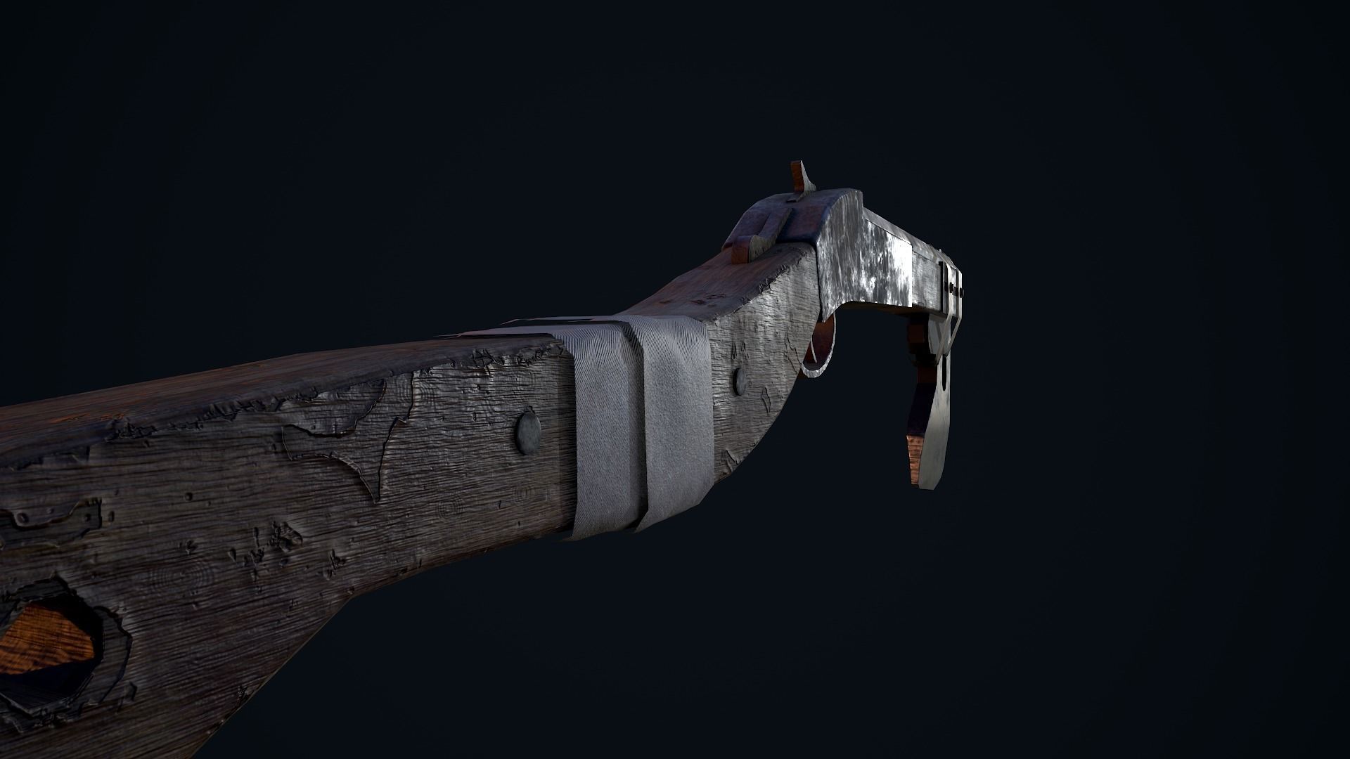 Shotgun Axe Low-poly 3D model_12
