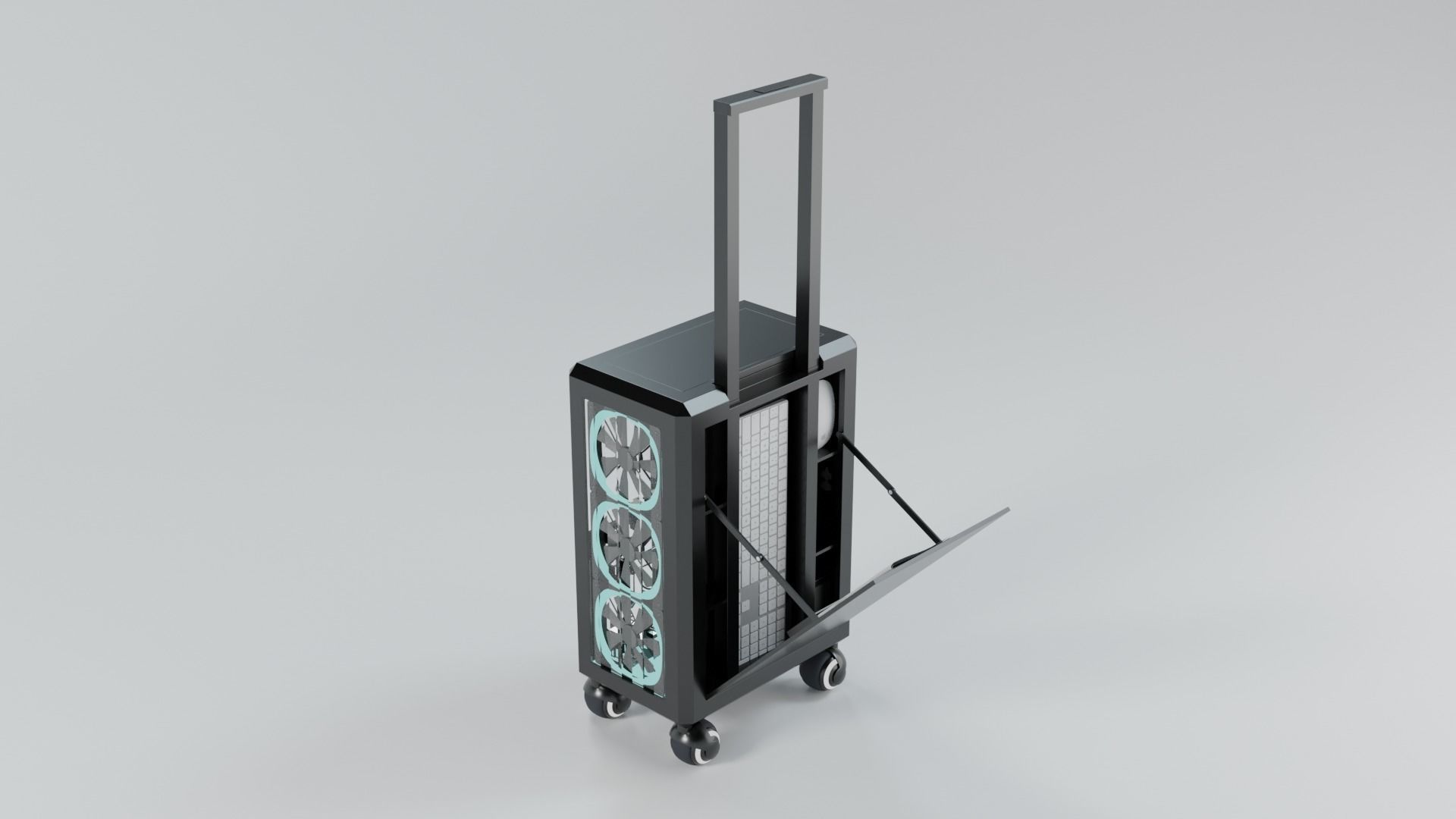 portable PC workstation 3D model_8