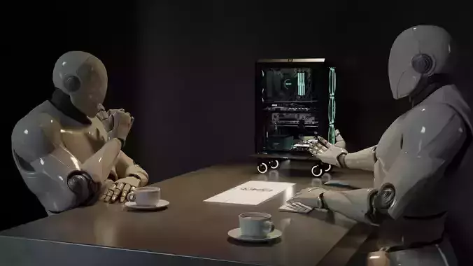 portable PC workstation 3D model portable PC workstation 3D model