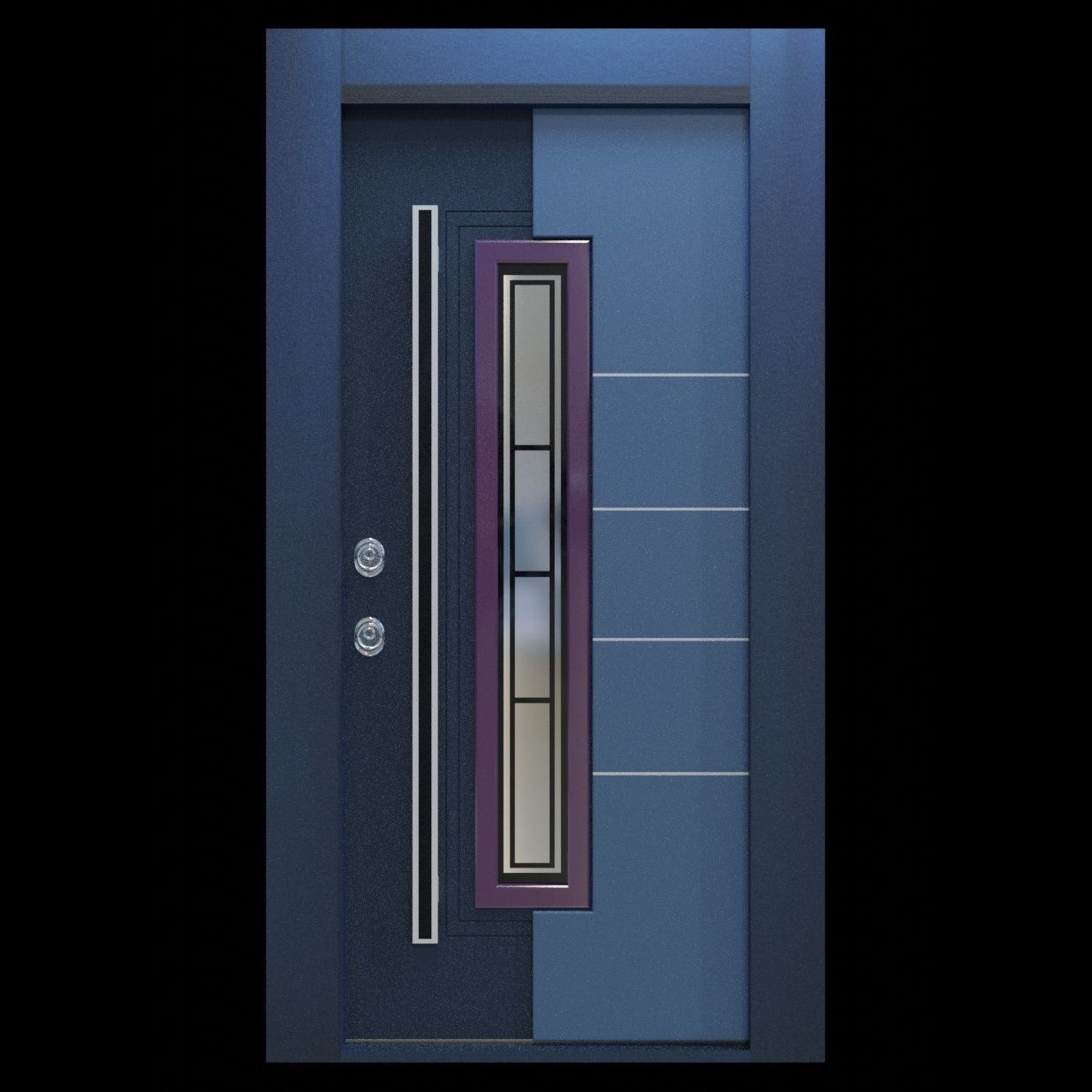 Modern Entrance Door  3D model_13